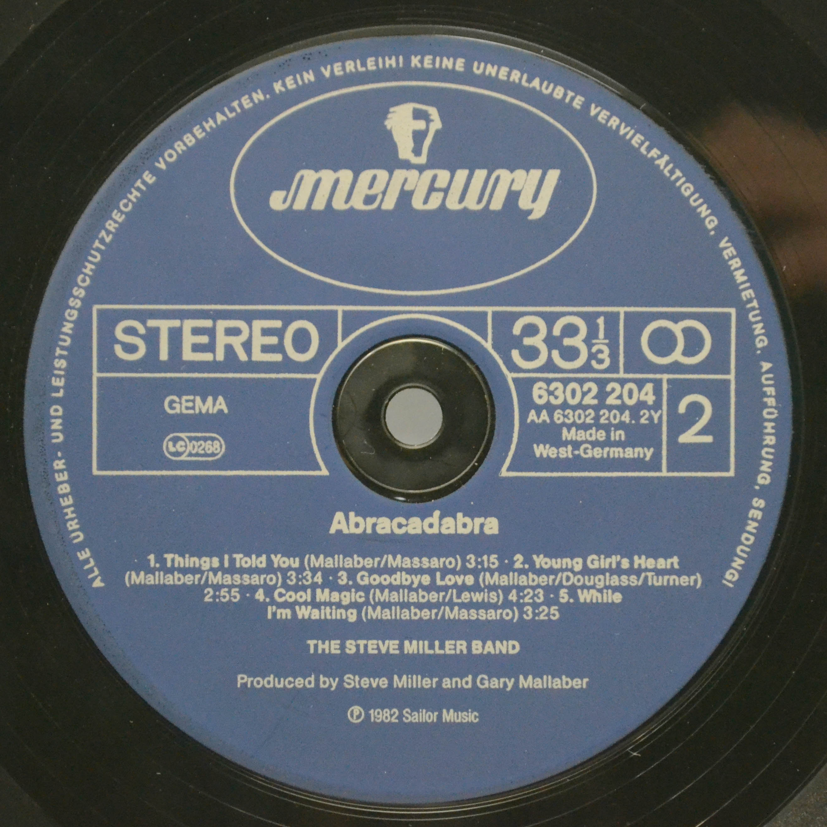 Виниловая пластинка The Steve Miller Band — Abracadabra, 1982