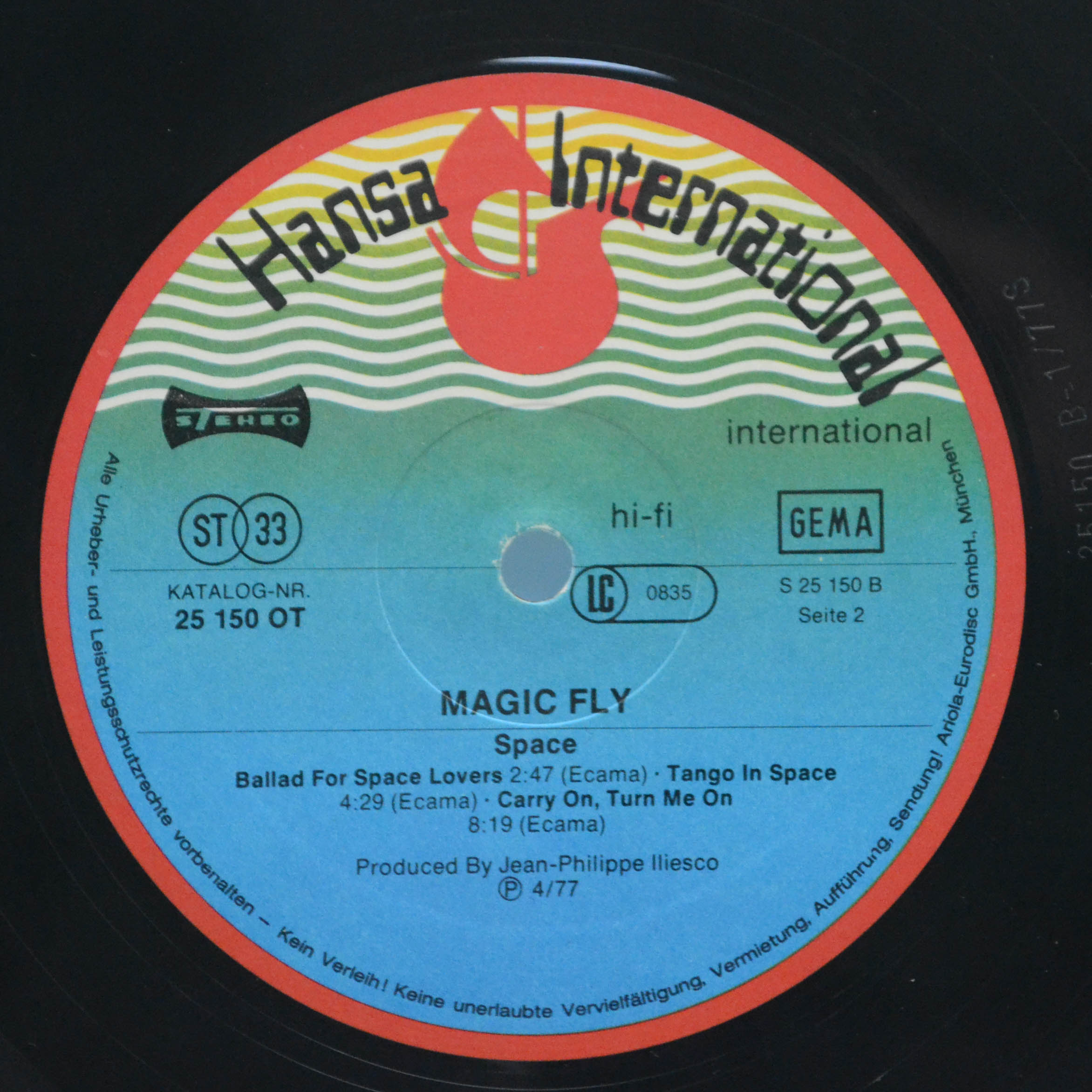 Виниловая пластинка Space — Magic Fly, 1977