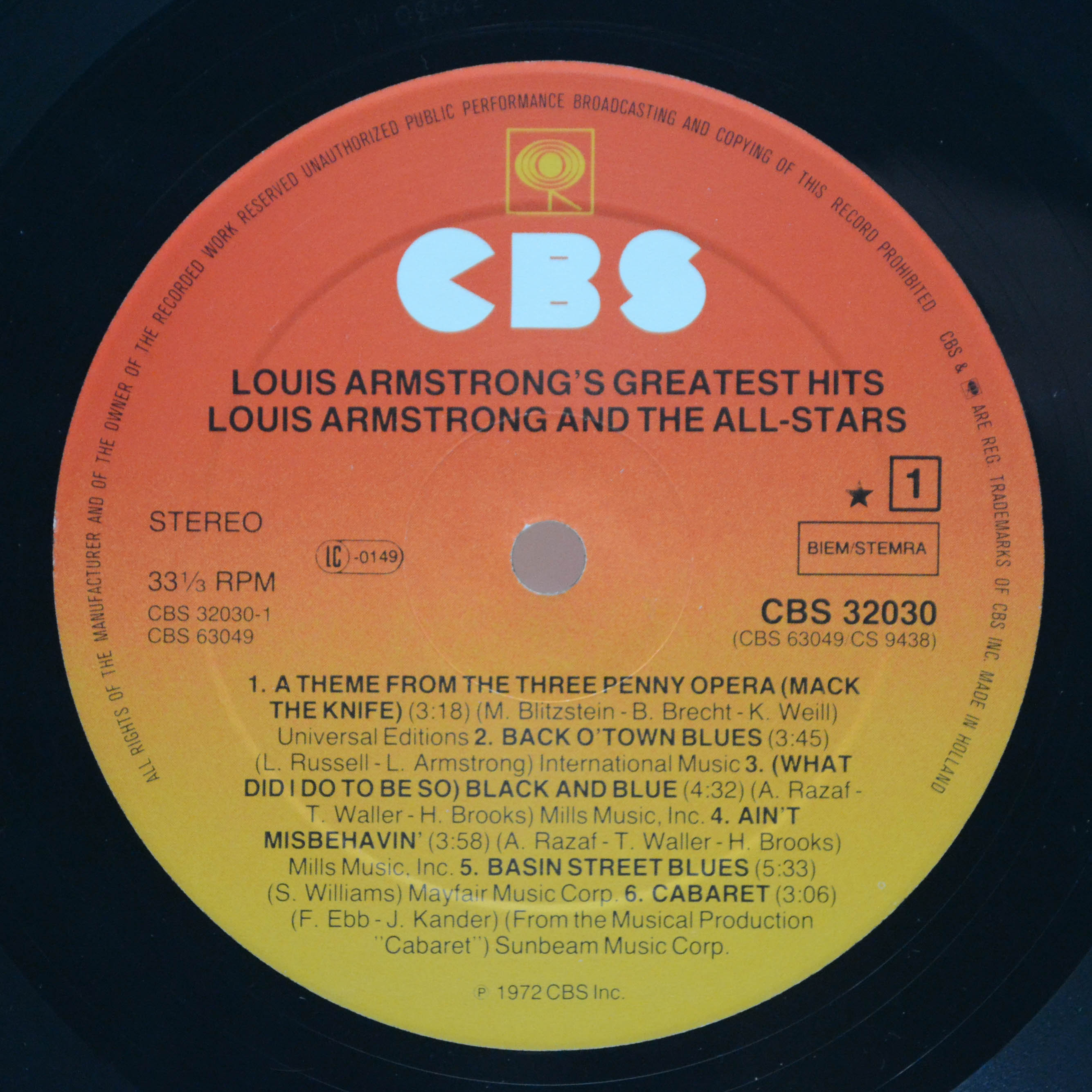 Louis Armstrong — Louis Armstrong's Greatest Hits, 1967