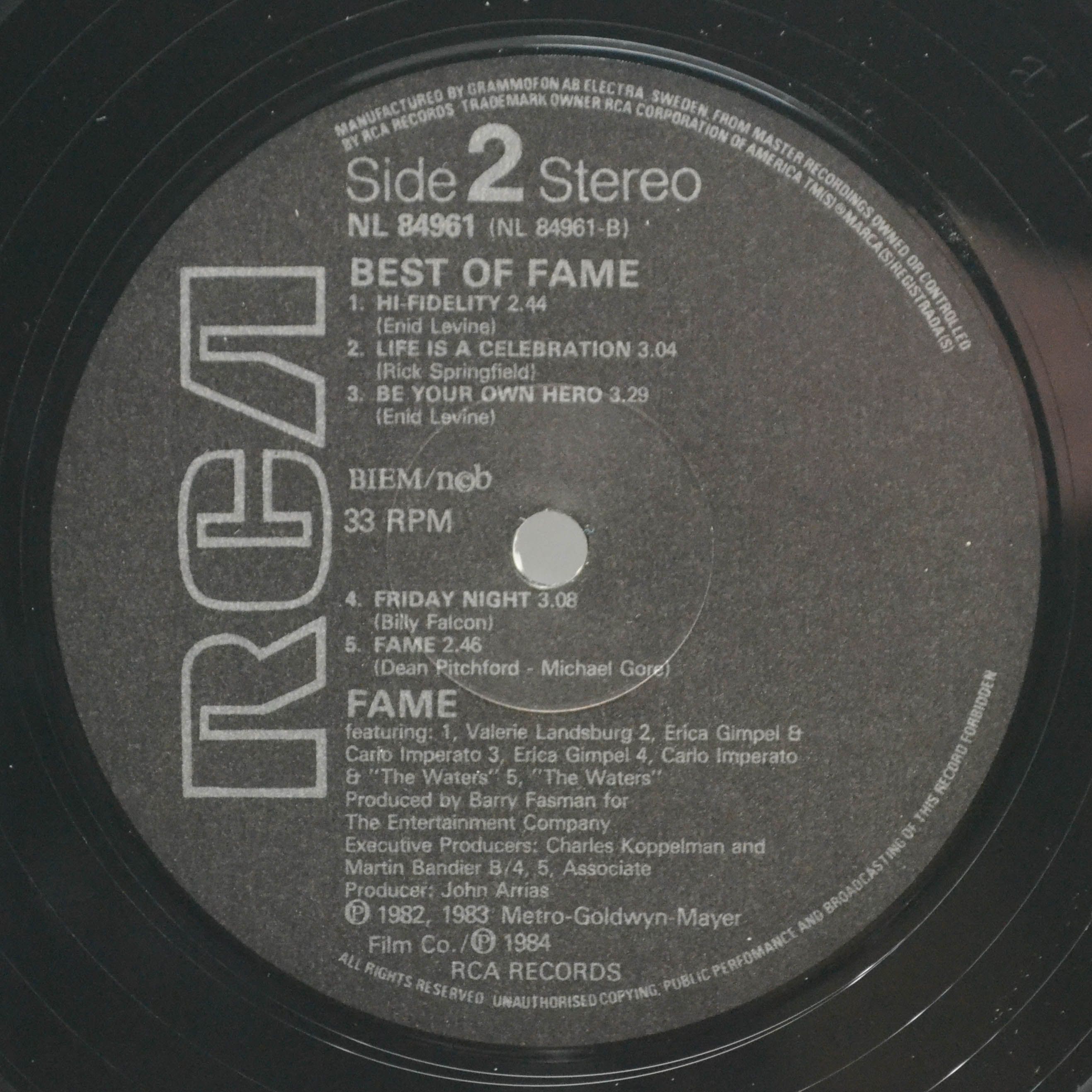 Виниловая пластинка Kids From Fame — Best Of Fame, 1984
