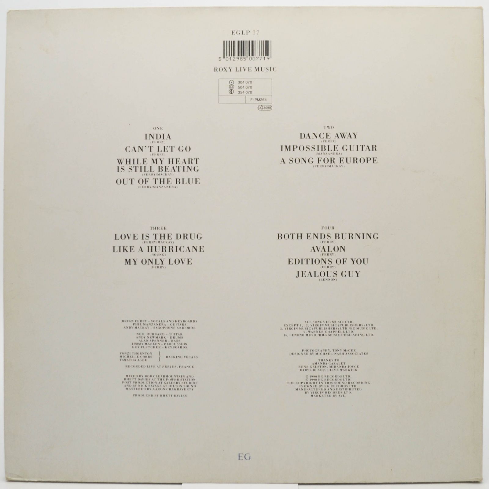 Виниловая пластинка Roxy Music — Heart Still Beating (2LP), 1990