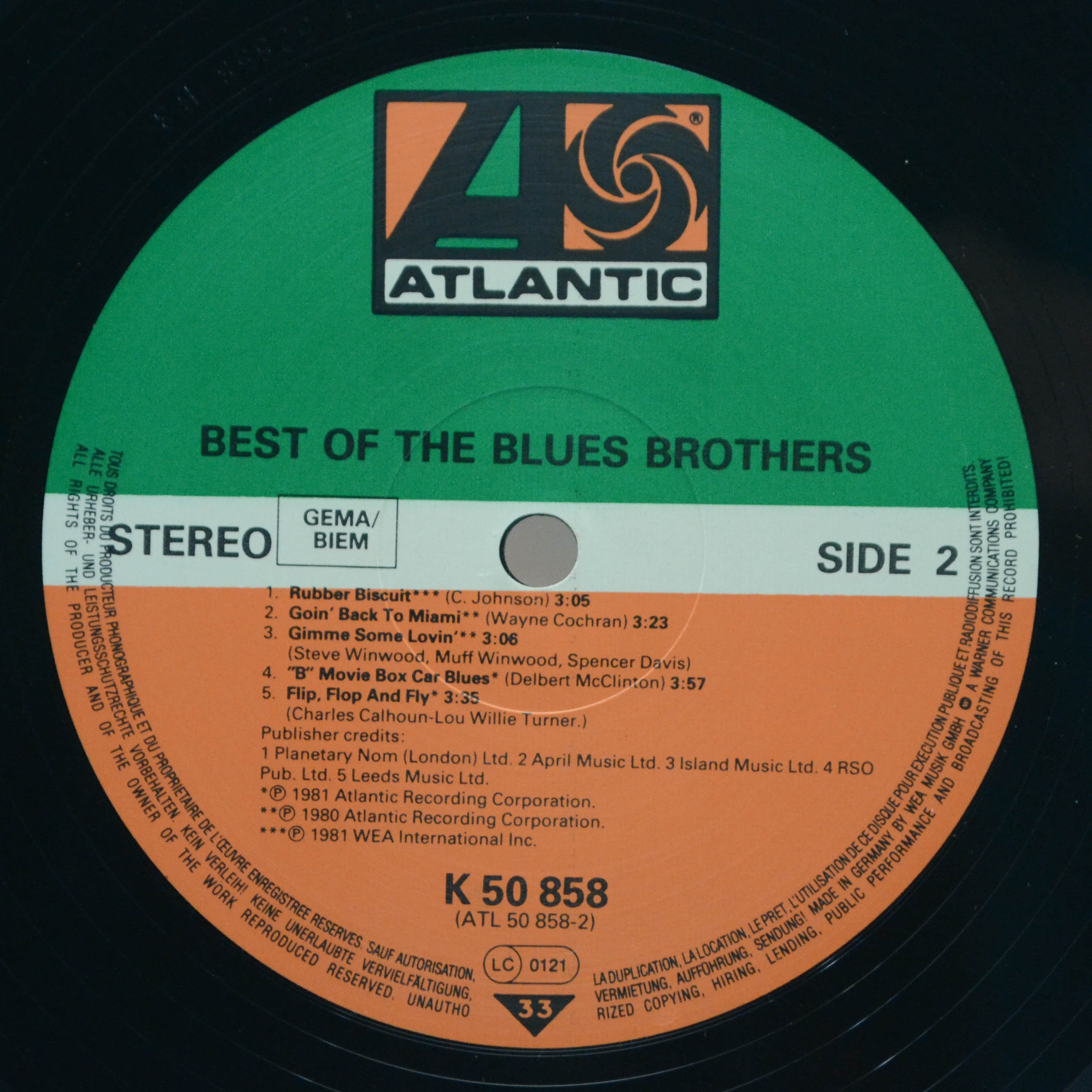 Виниловая пластинка Blues Brothers — Best Of The Blues Brothers, 1981