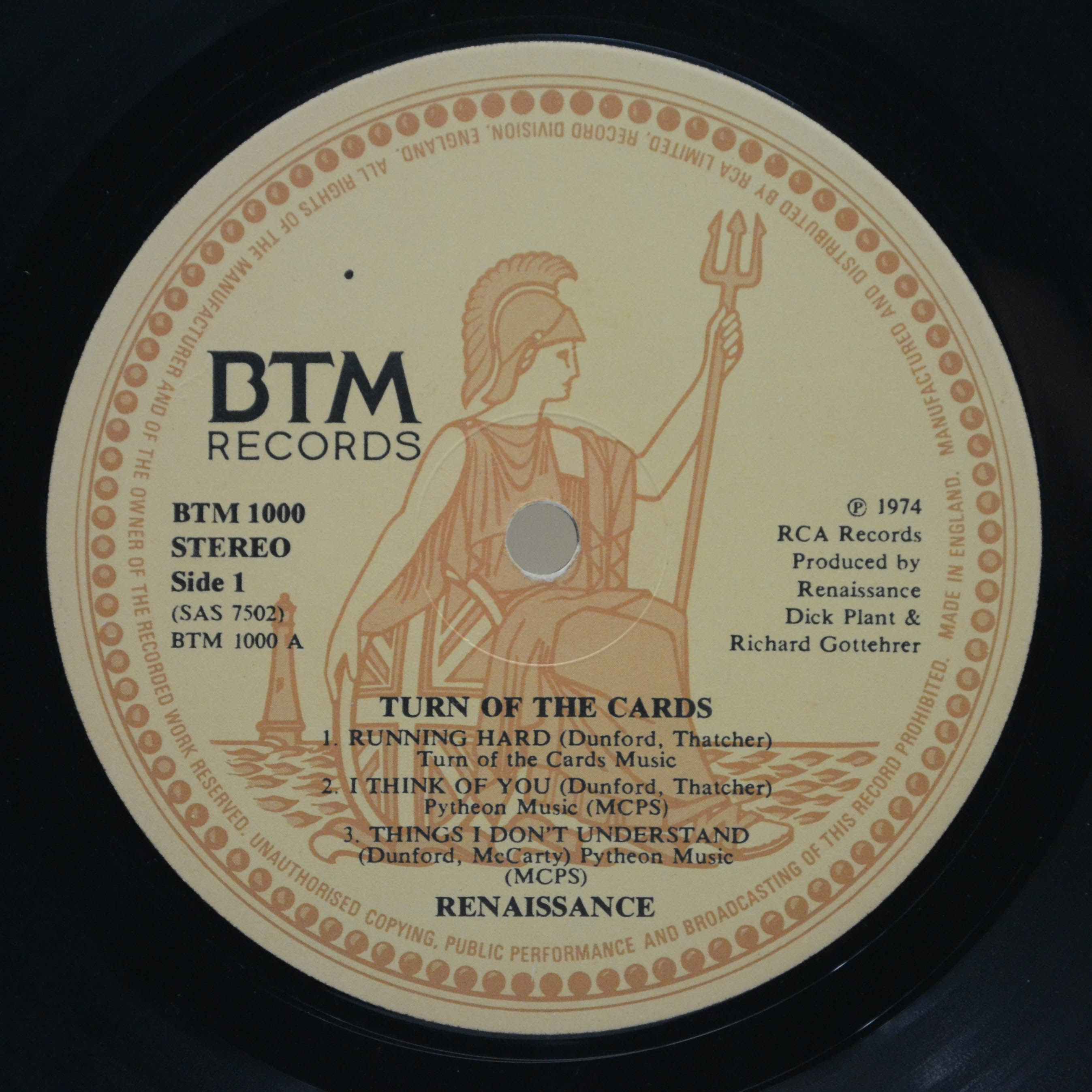 Виниловая пластинка Renaissance — Turn Of The Cards (1-st, UK), 1974