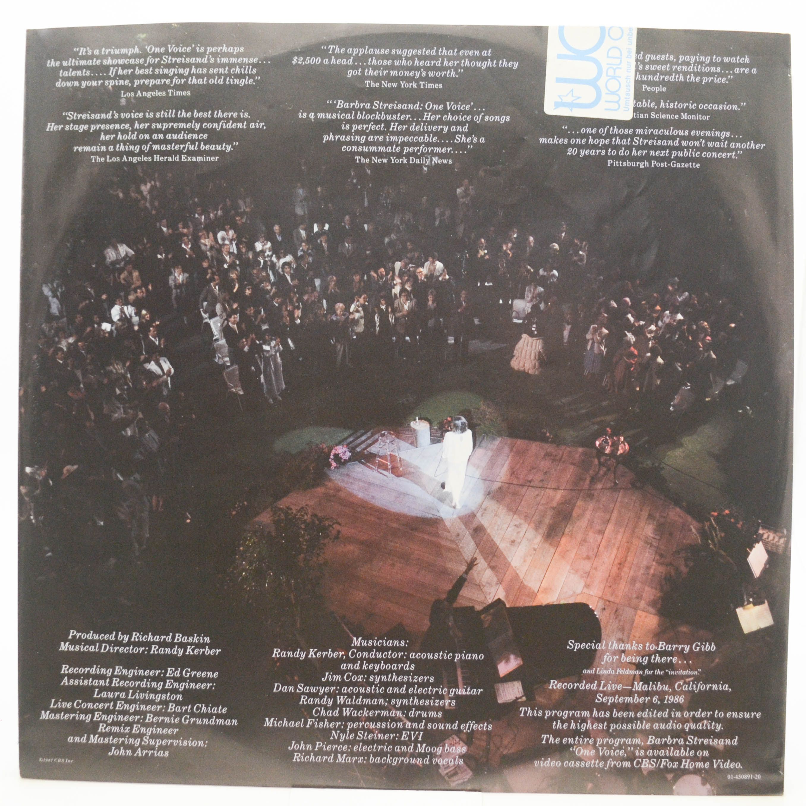 Barbra Streisand — One Voice, 1987