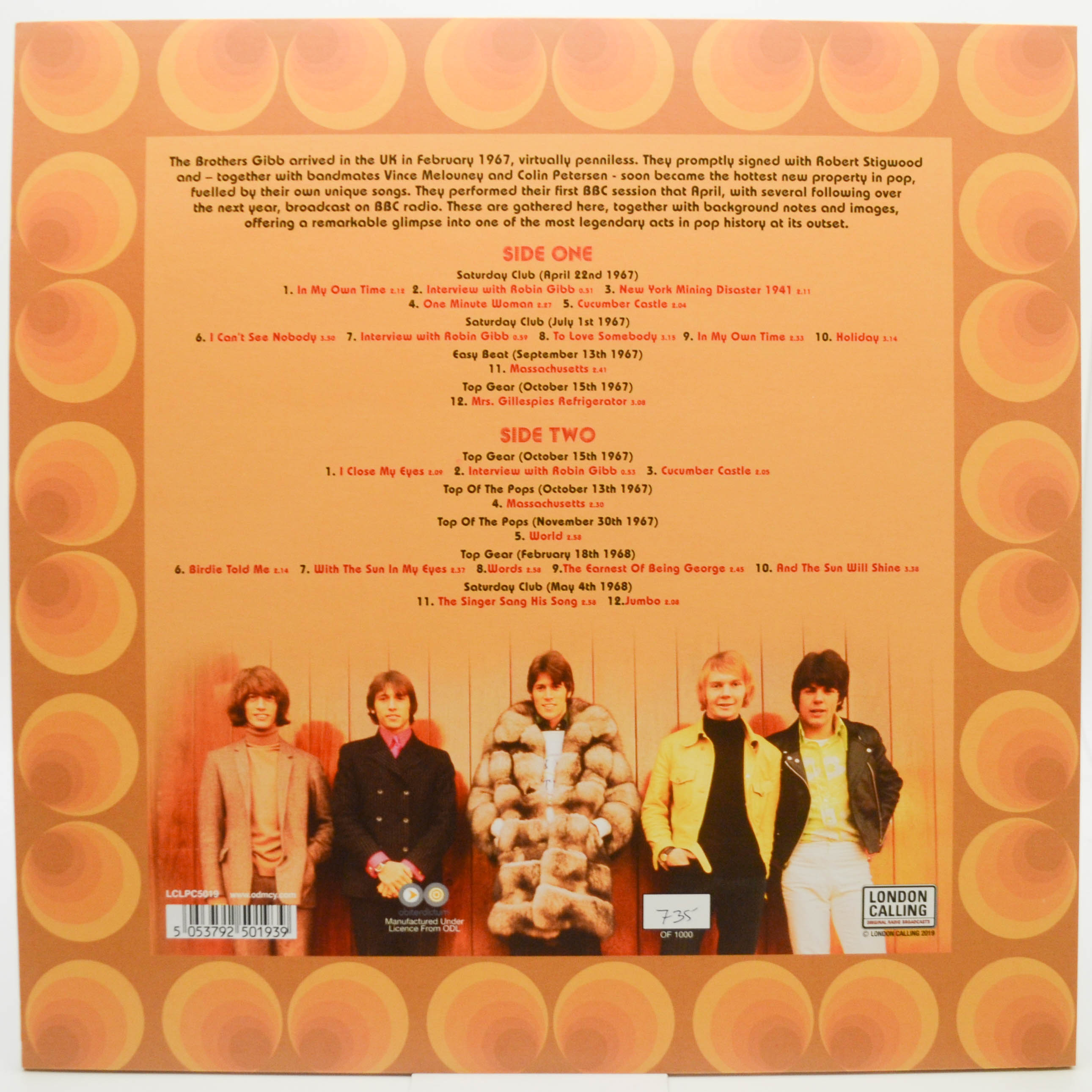 Bee Gees — Live On Air 1967-1968, 2019