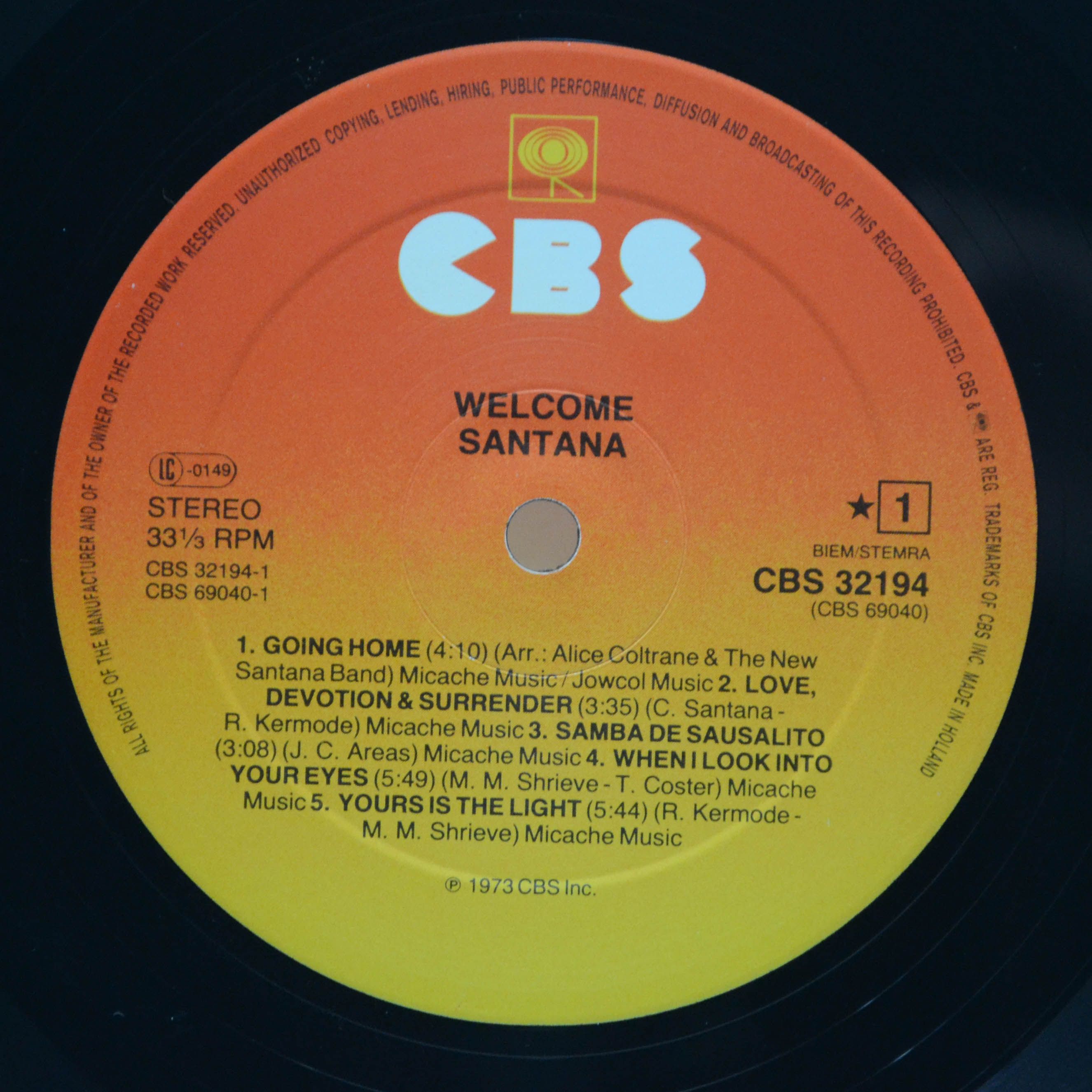 Santana — Welcome, 1983