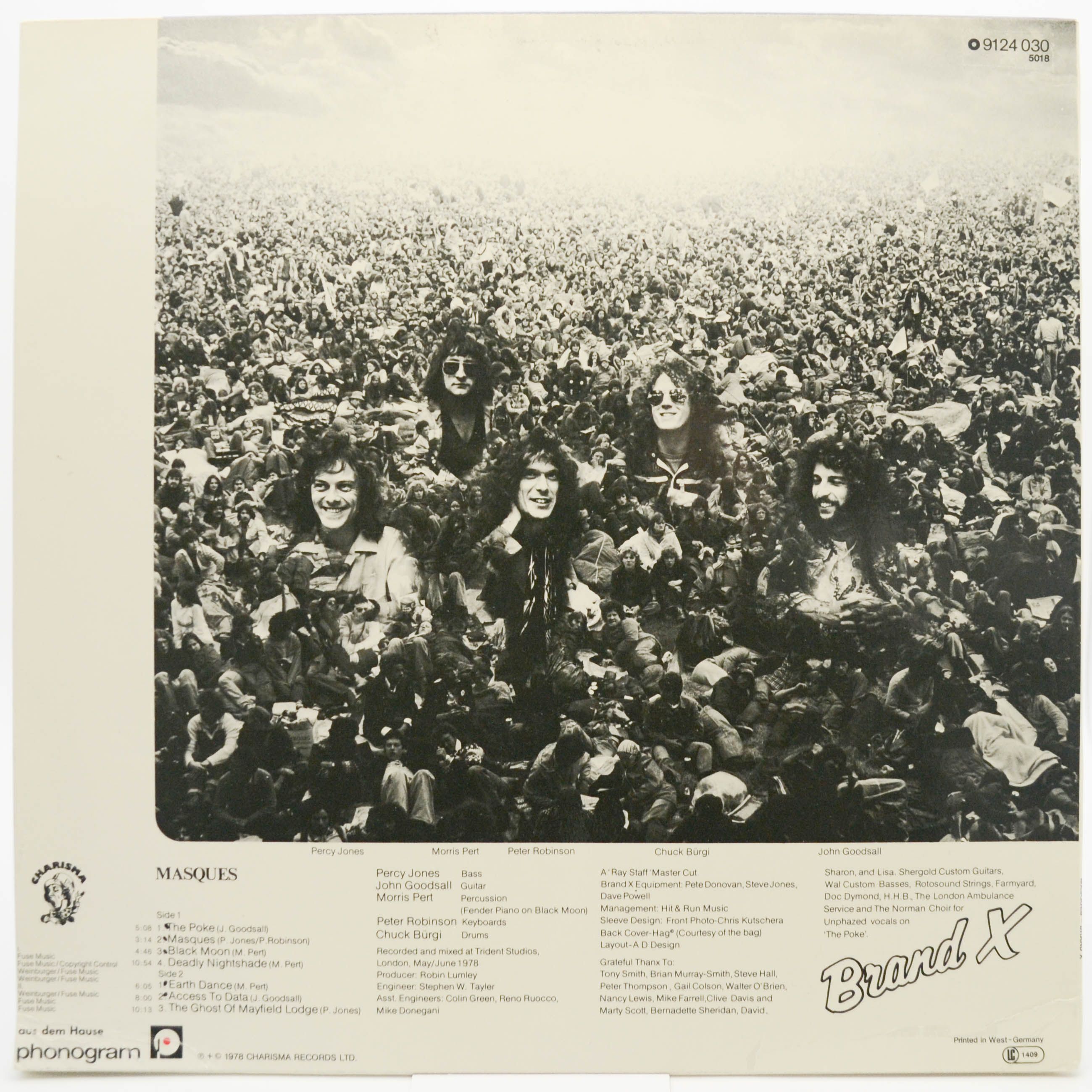 Виниловая пластинка Brand X — Masques, 1978