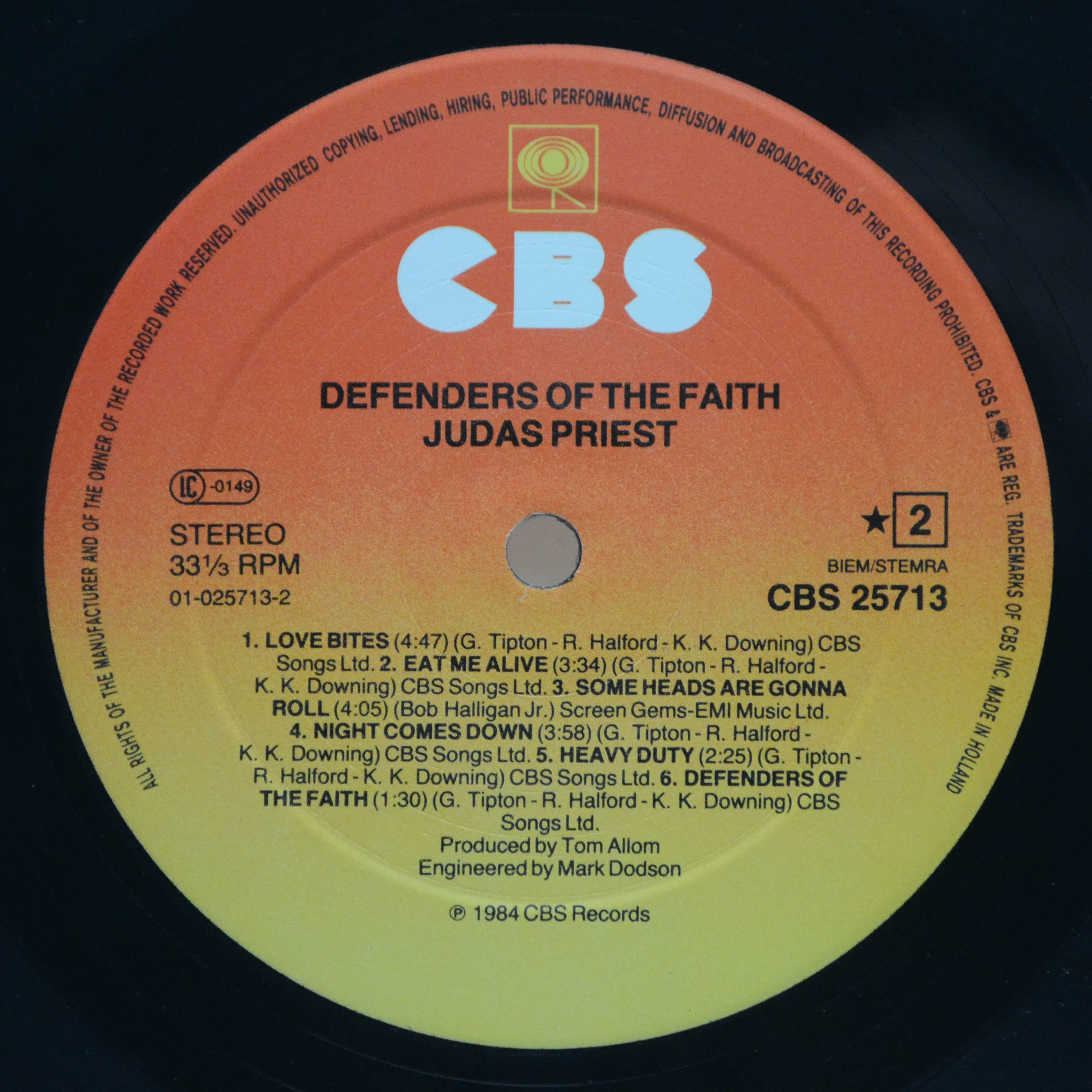 Виниловая пластинка Judas Priest — Defenders Of The Faith, 1984