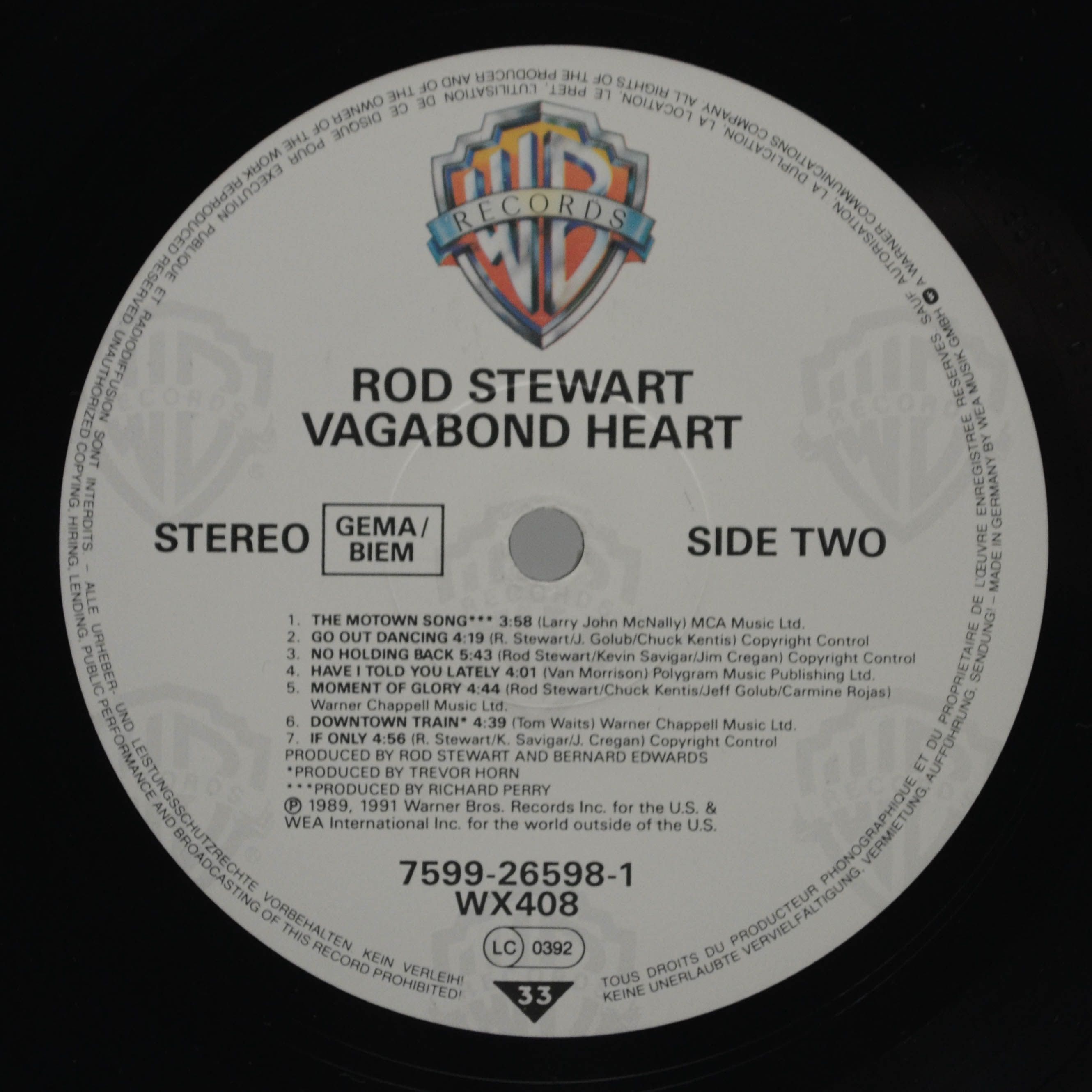Rod Stewart — Vagabond Heart, 1991