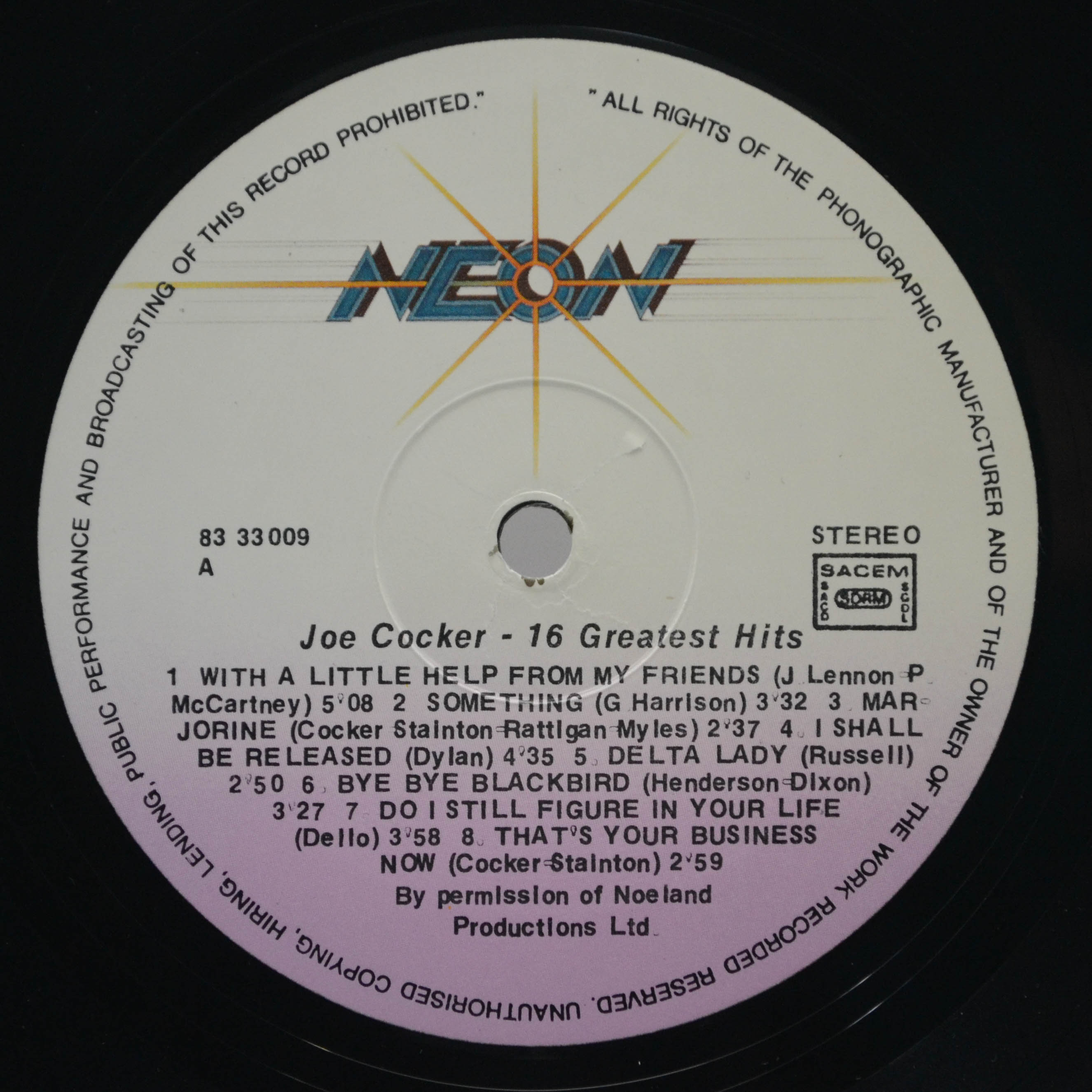 Joe Cocker — 16 Greatest Hits, 1988