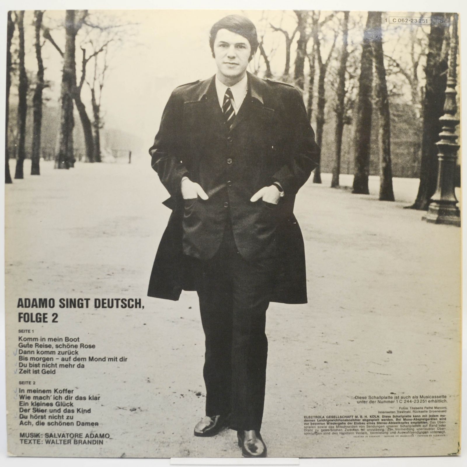 Виниловая пластинка Adamo — Adamo Singt Deutsch Folge 2, 1970