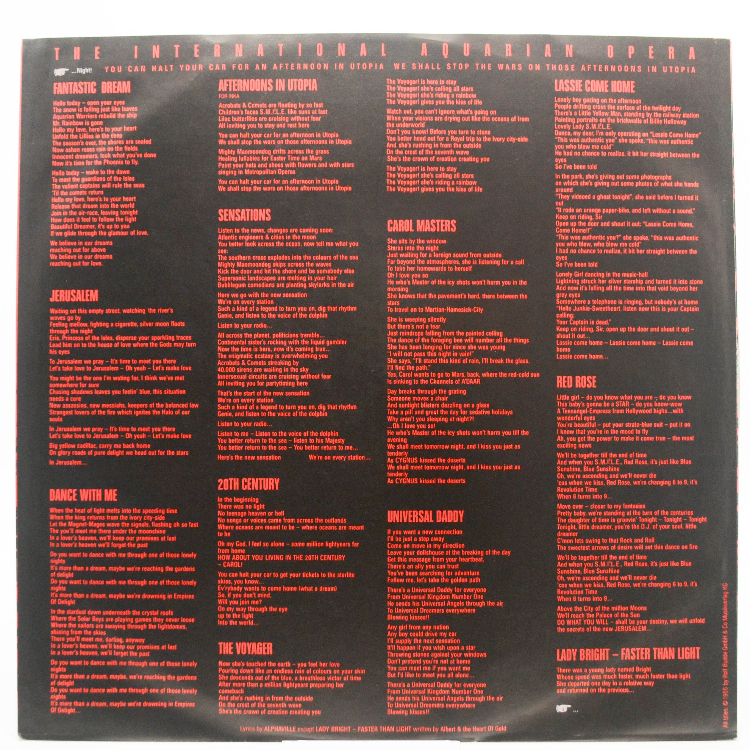 Alphaville — Afternoons In Utopia, 1986