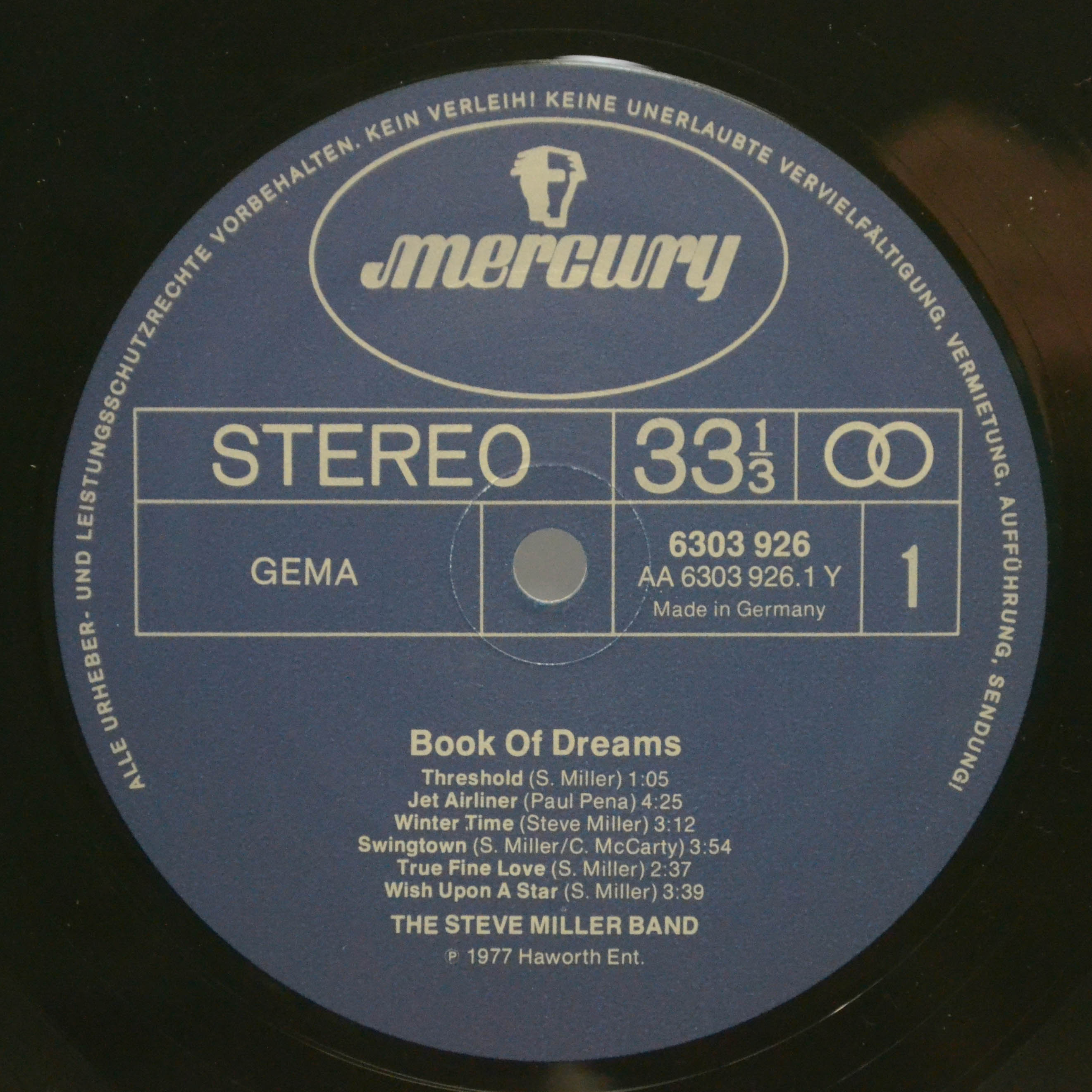 Виниловая пластинка Steve Miller Band — Book Of Dreams, 1977
