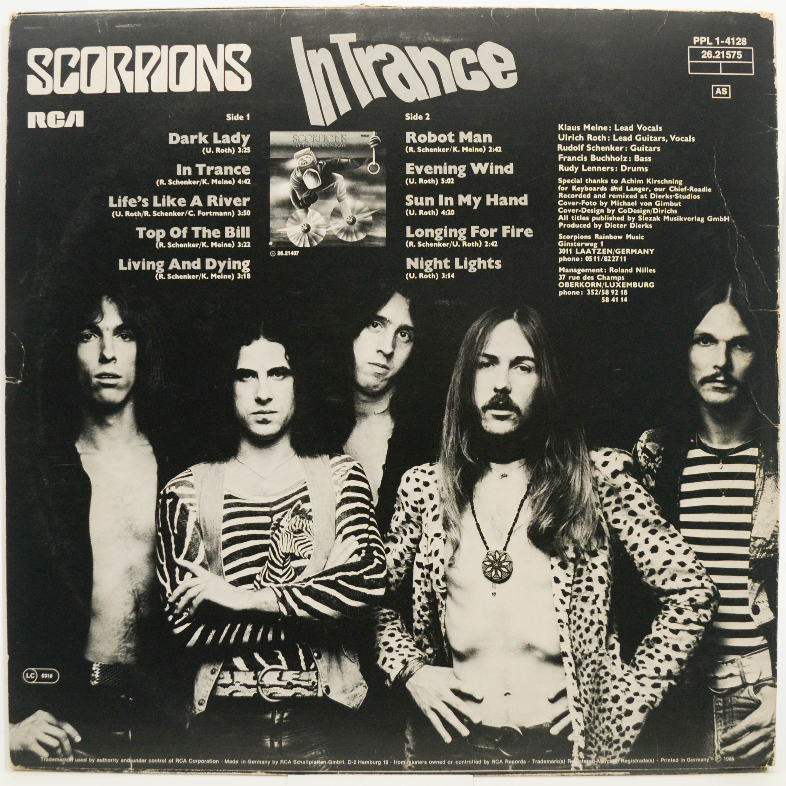 Виниловая пластинка Scorpions — In Trance, 1975