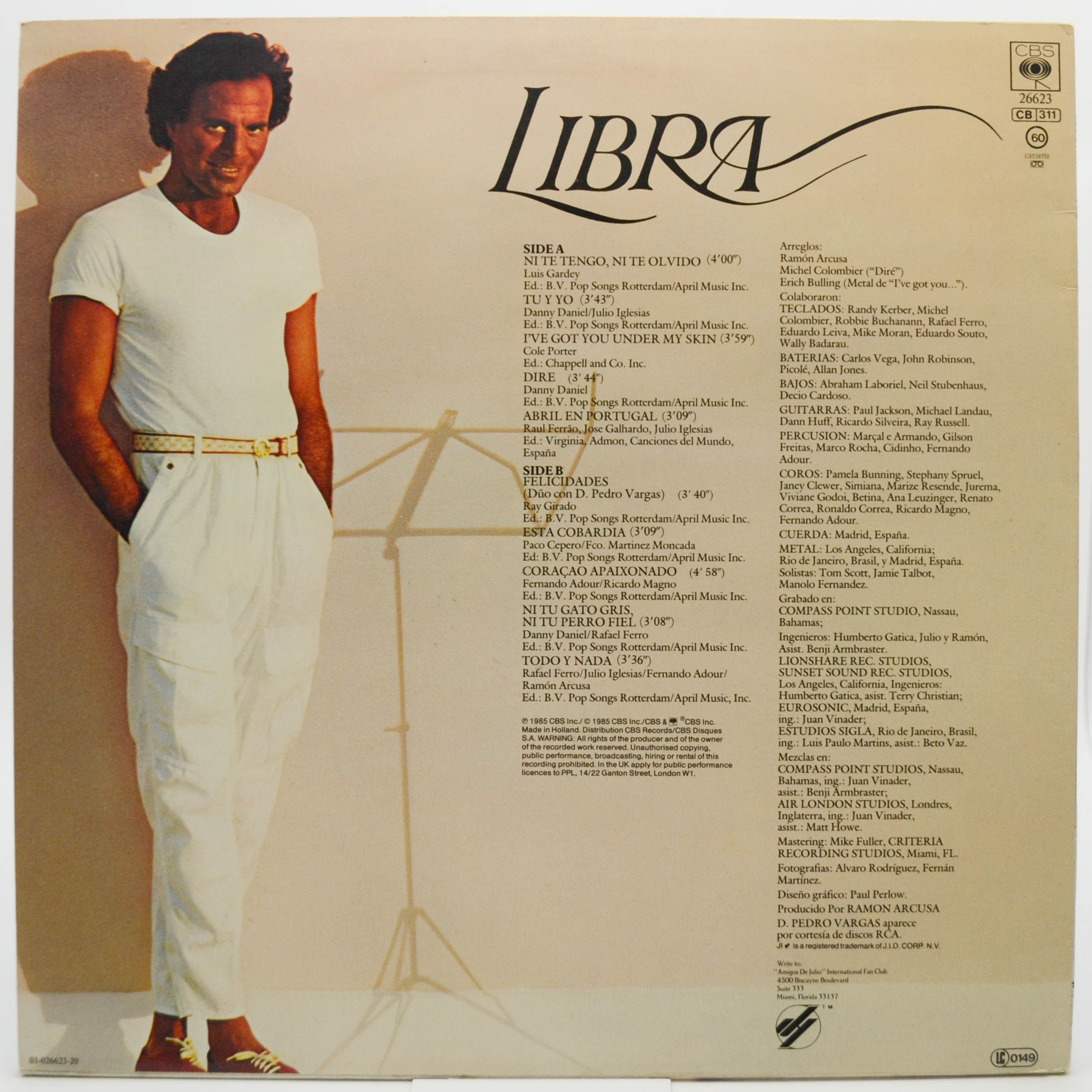 Julio Iglesias — Libra, 1985
