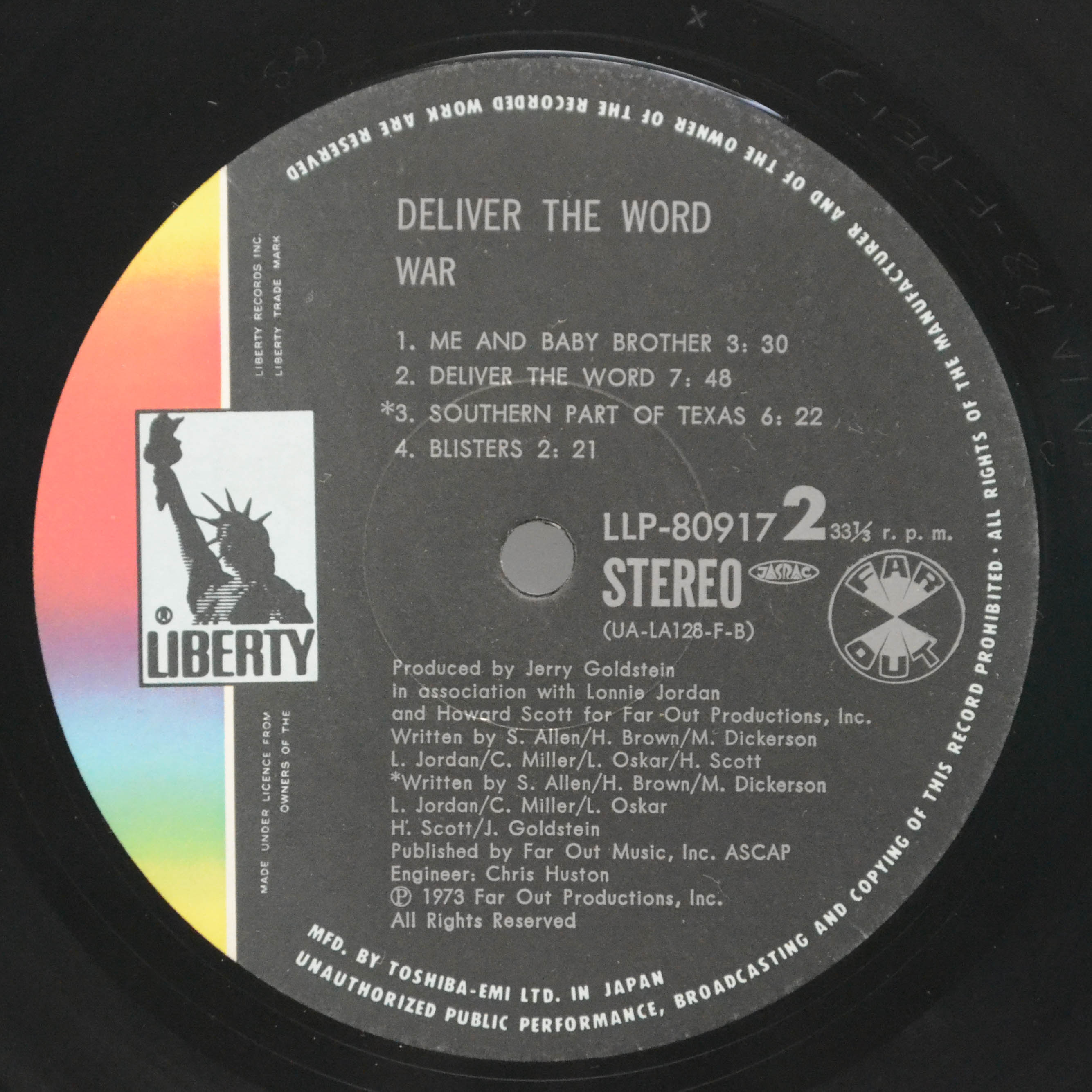 Виниловая пластинка War — Deliver The Word, 1973