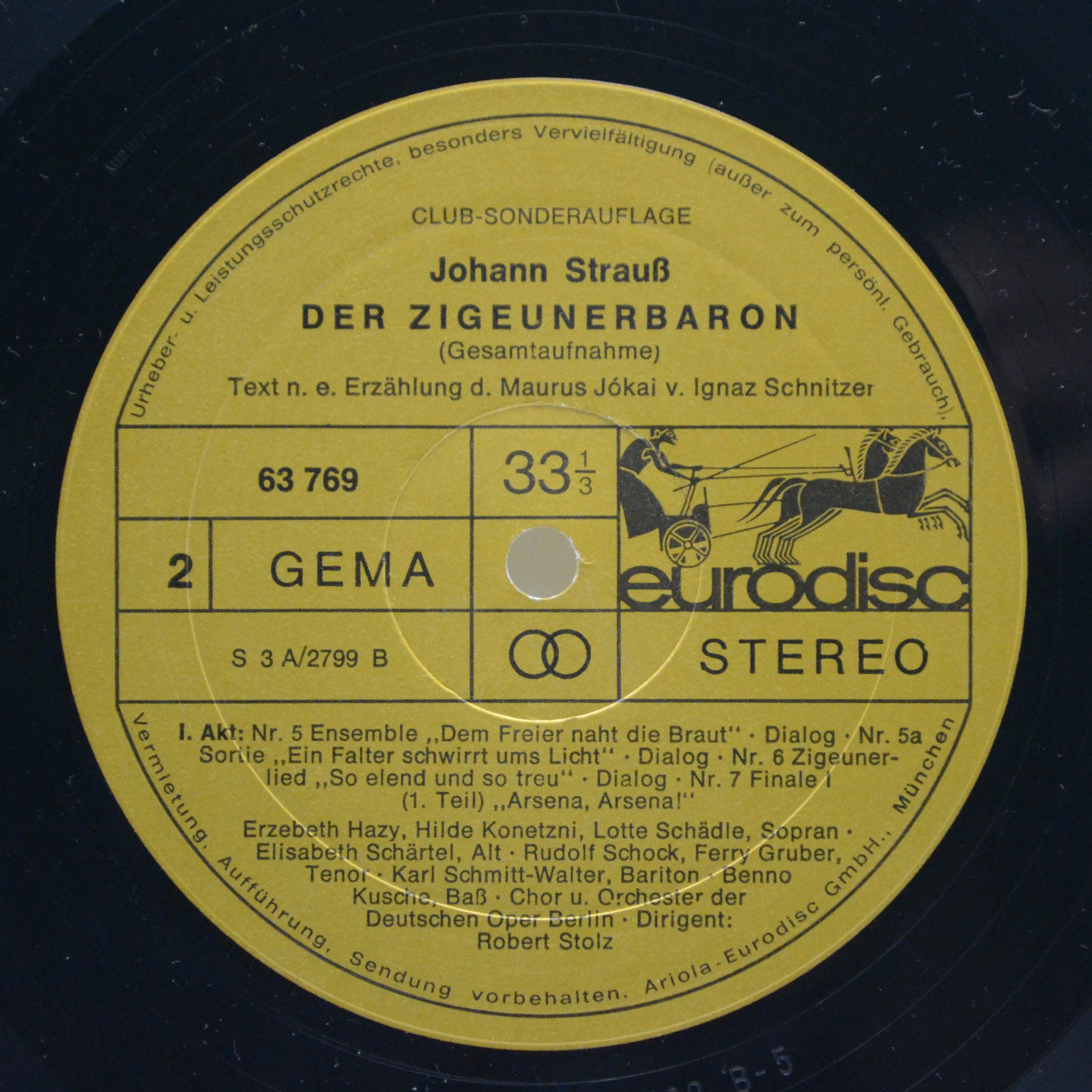 Виниловая пластинка Johann Strauß, Robert Stolz — Der Zigeunerbaron (2LP), 1964