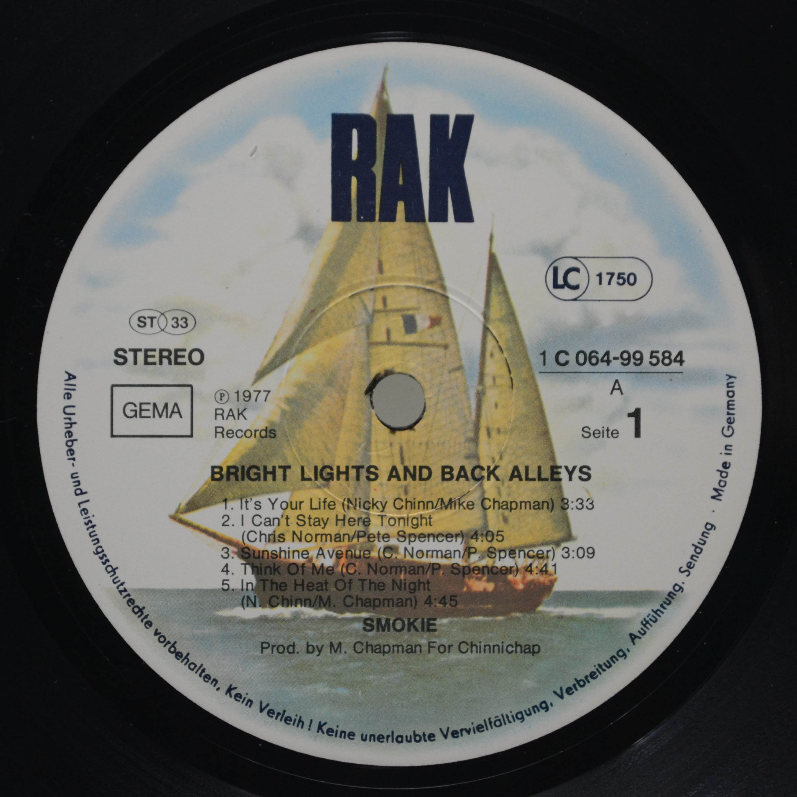 Smokie — Bright Lights & Back Alleys, 1977