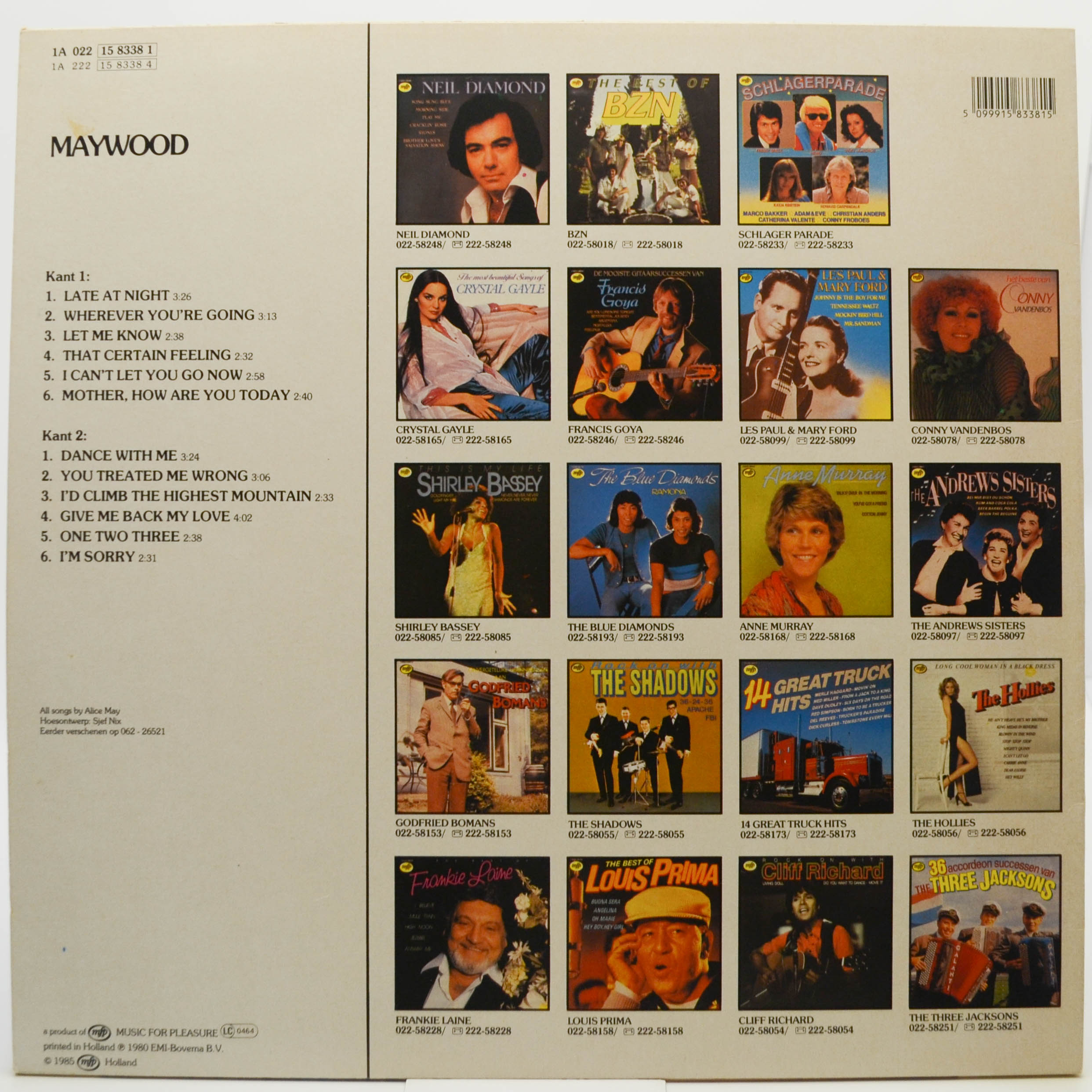 Виниловая пластинка Maywood — Maywood (Holland), 1980