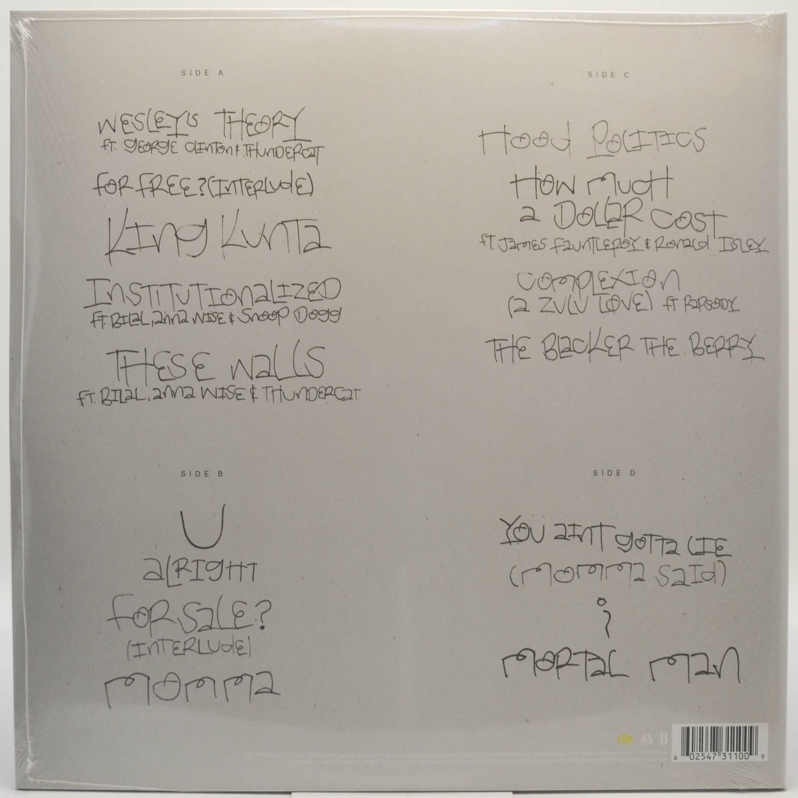 Виниловая пластинка Kendrick Lamar — To Pimp A Butterfly (2LP), 2015