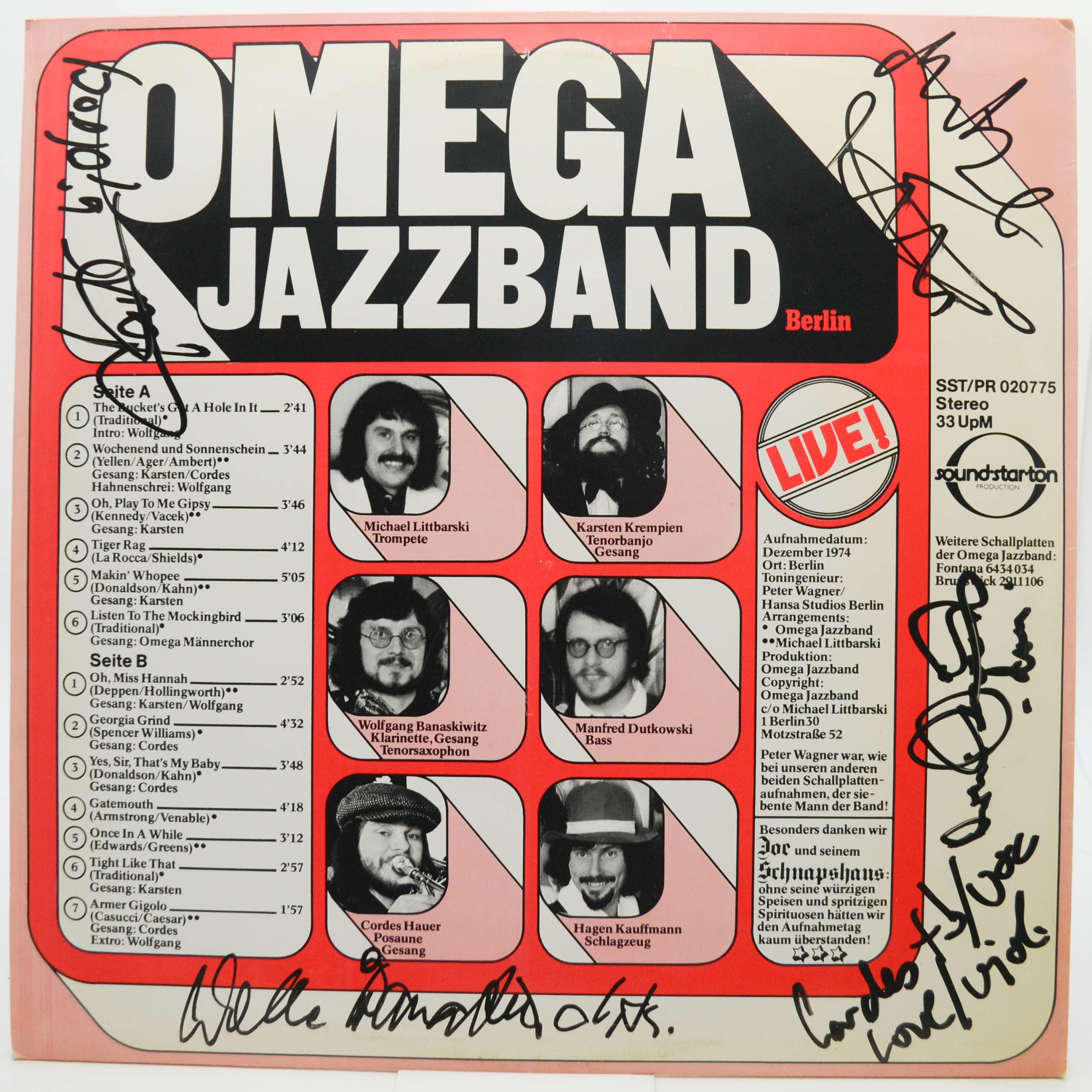 Виниловая пластинка Omega Jazzband — 3 - LIVE!, 1975
