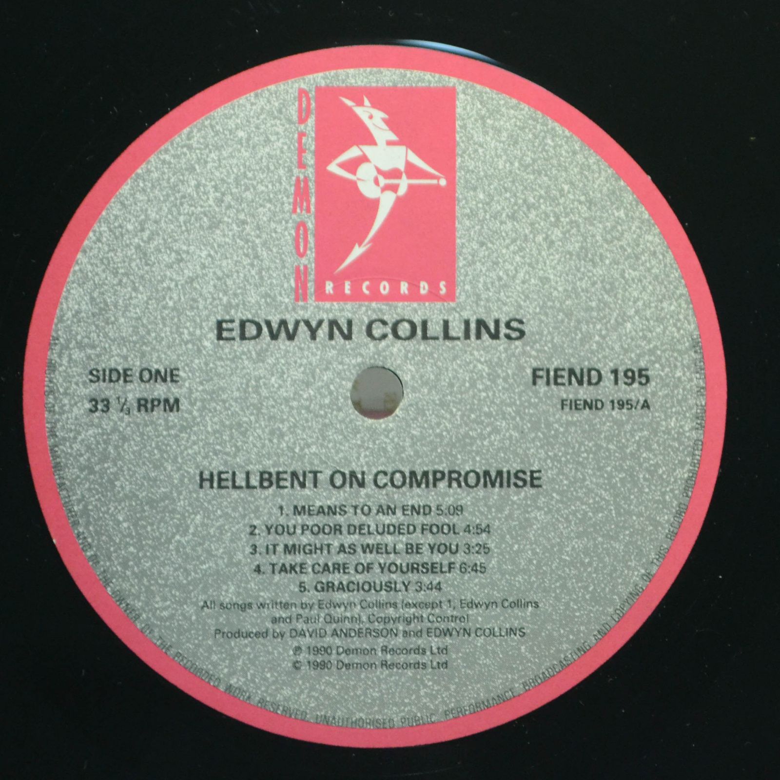 Виниловая пластинка Edwyn Collins — Hellbent On Compromise (UK), 1990