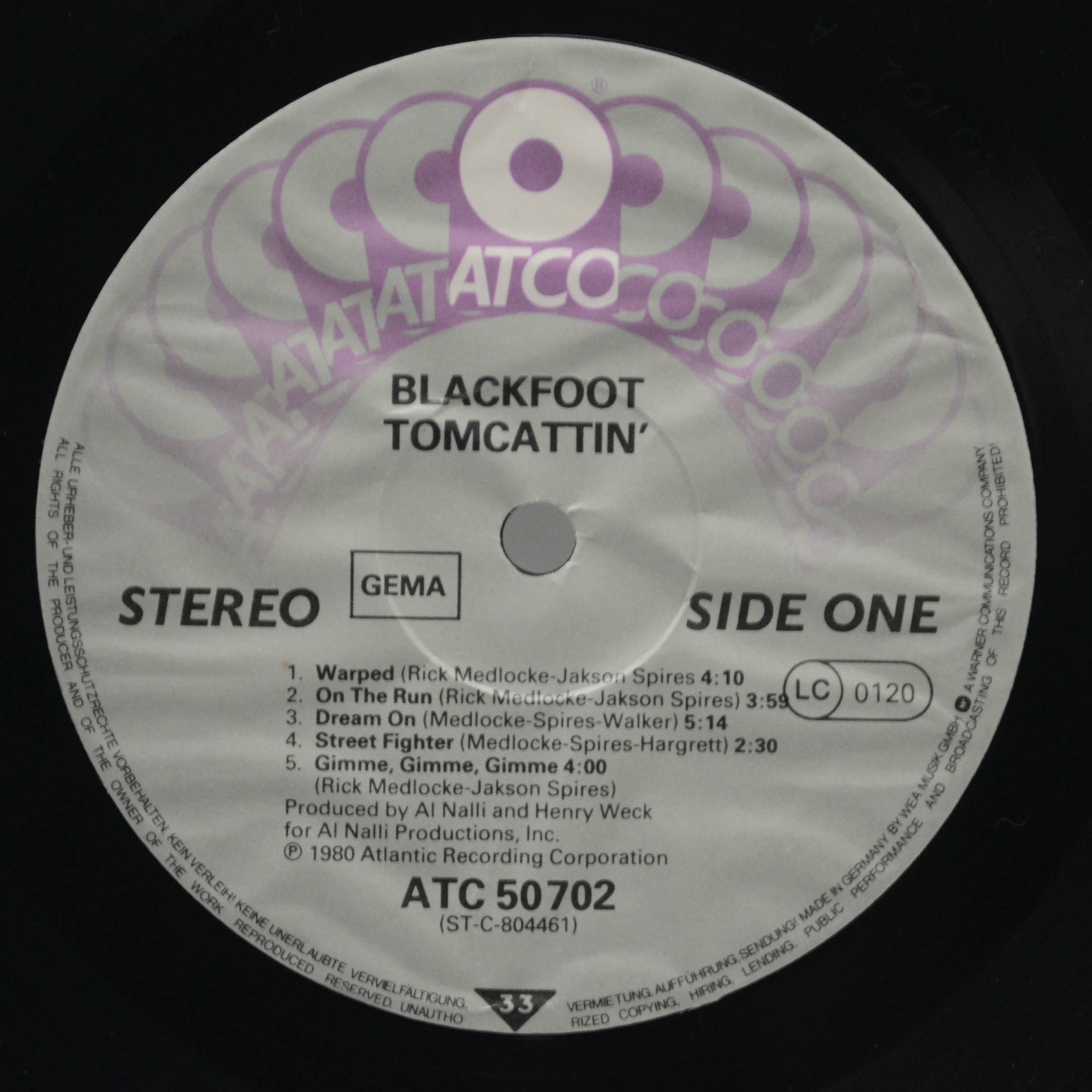 Виниловая пластинка Blackfoot — Tomcattin', 1980