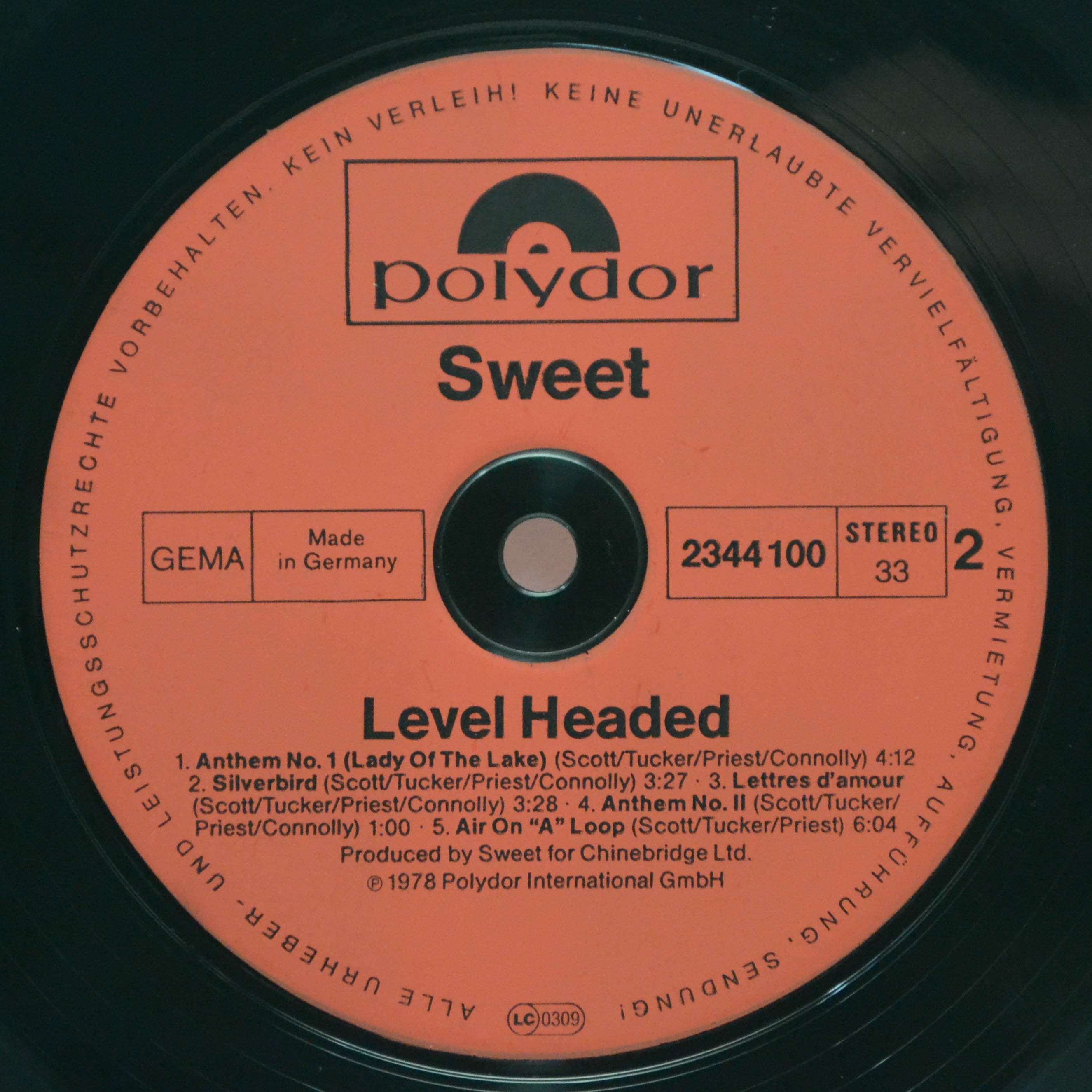 Sweet — Level Headed, 1978