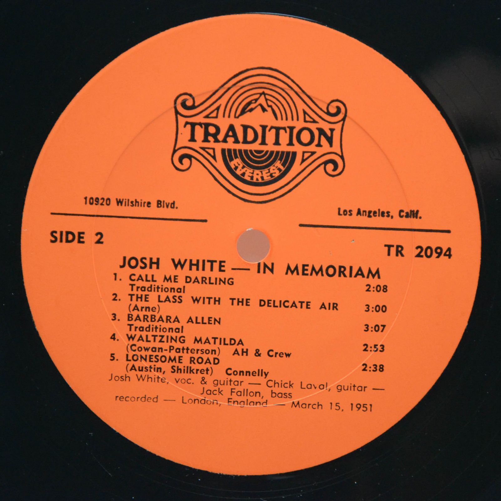 Виниловая пластинка Josh White — In Memoriam (USA), 1970