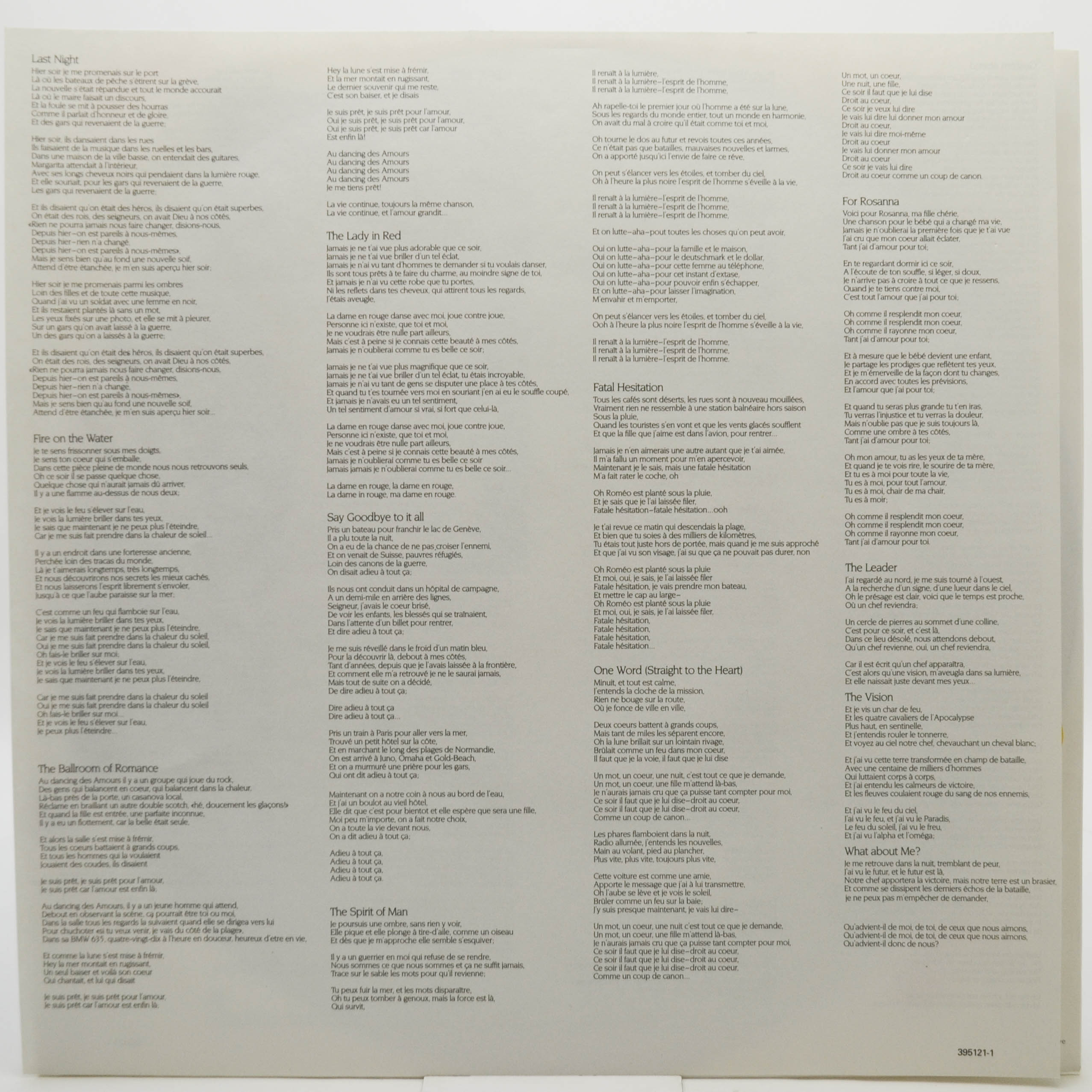 Виниловая пластинка Chris de Burgh — Into The Light, 1986