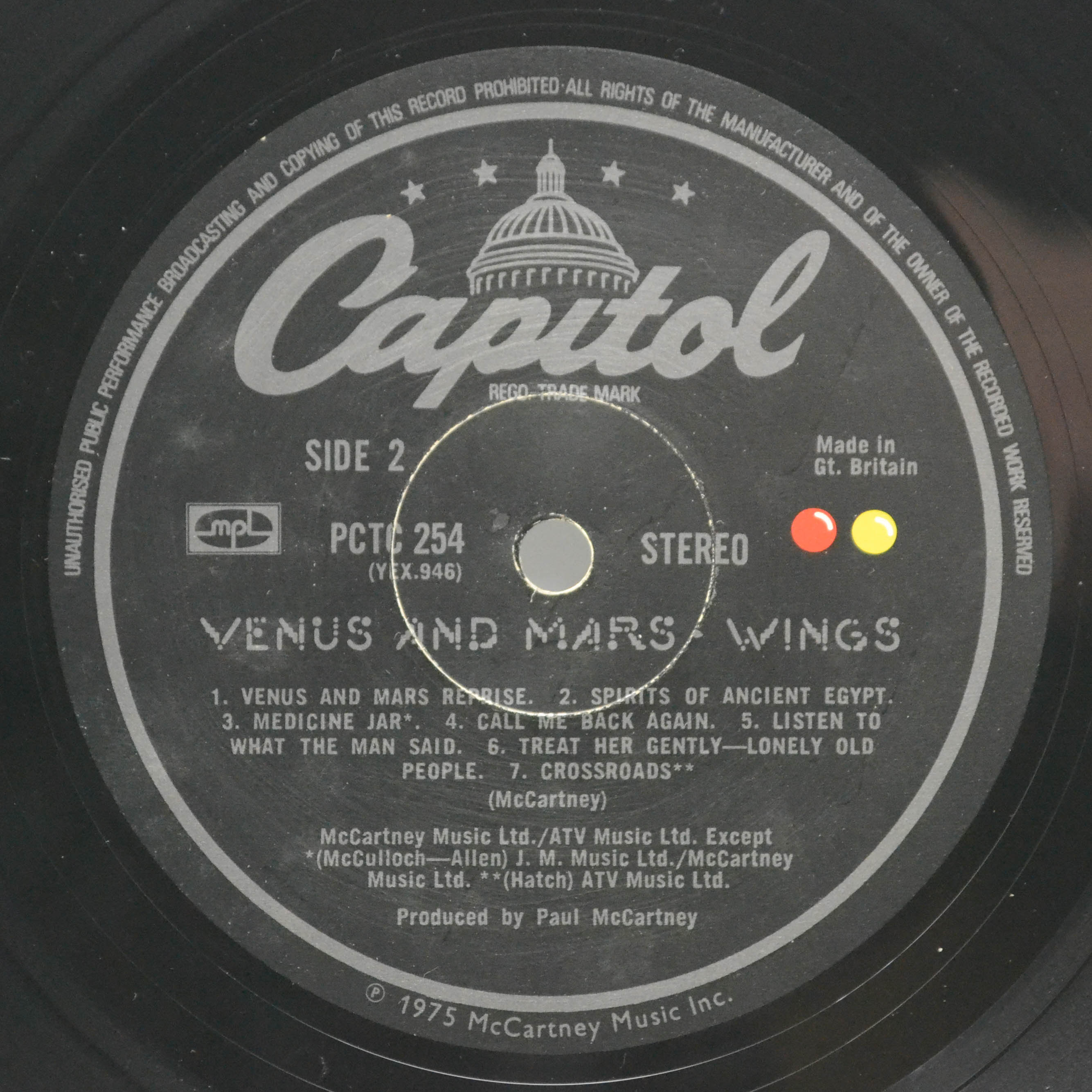 Wings — Venus And Mars (1-st, UK), 1975