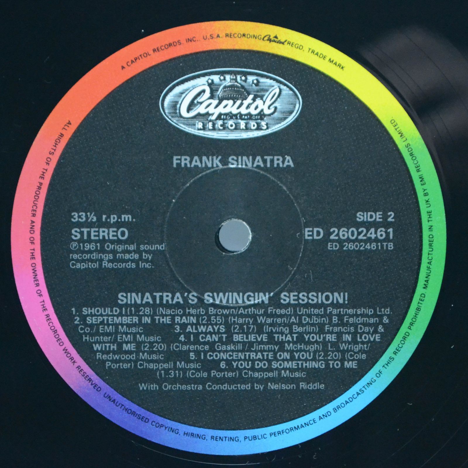 Frank Sinatra — Sinatra's Swingin' Session! (UK), 1984