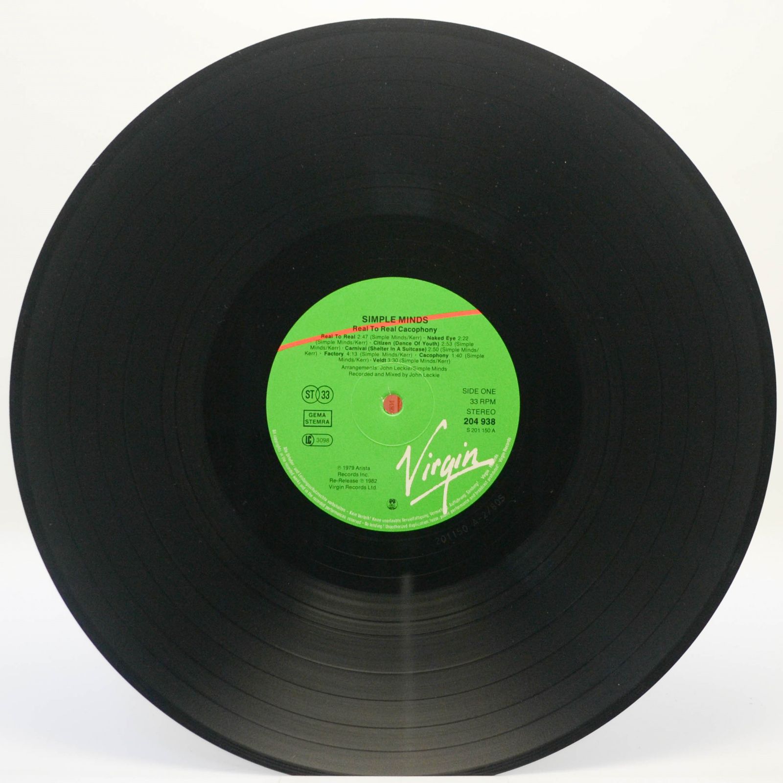 Виниловая пластинка Simple Minds — Real To Real Cacophony, 1982