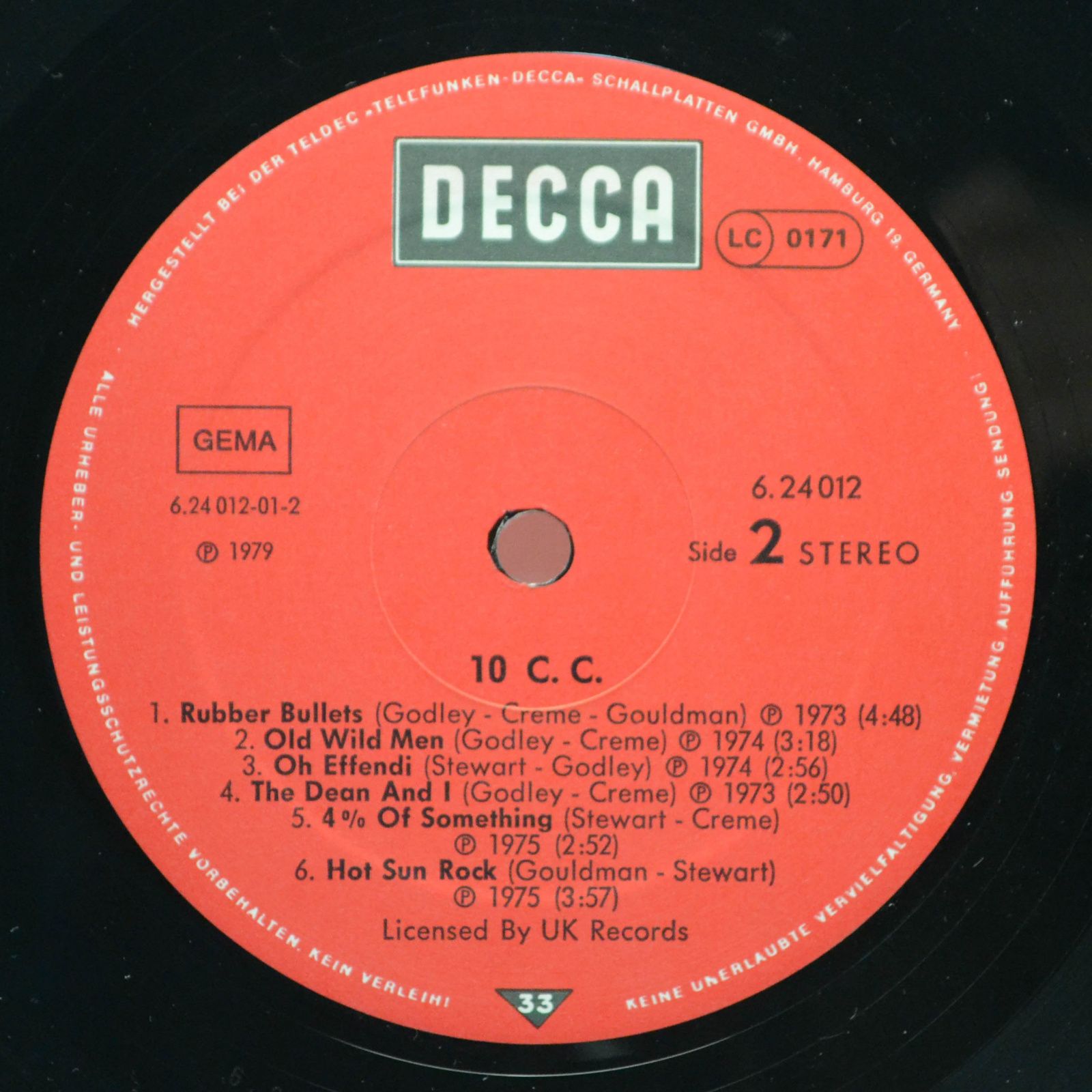 Виниловая пластинка 10 C.C. — 10 C.C., 1979