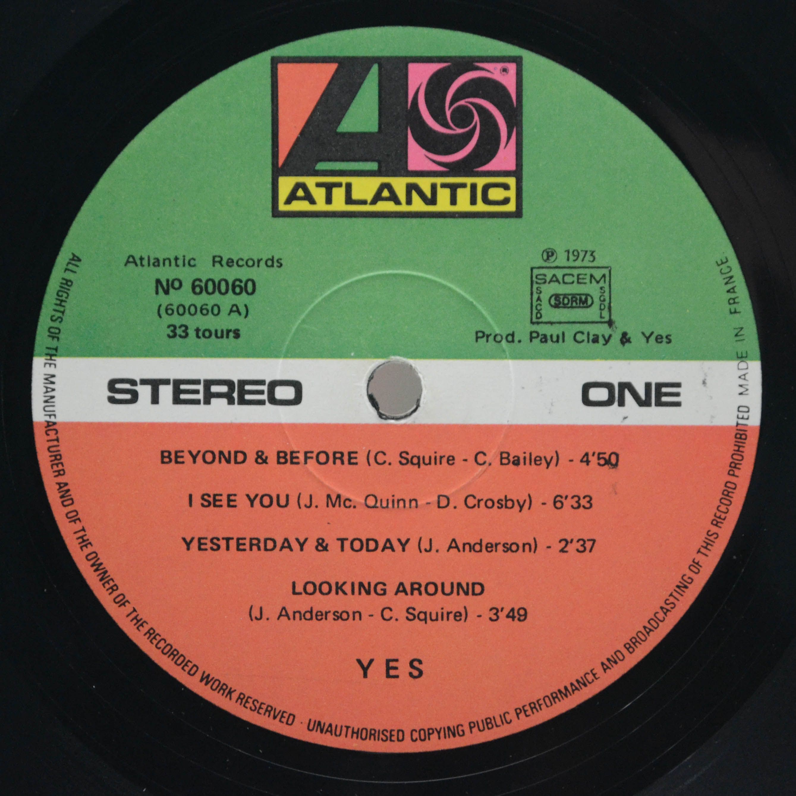 Виниловая пластинка Yes — 2 Originals Of Yes (2LP), 1973