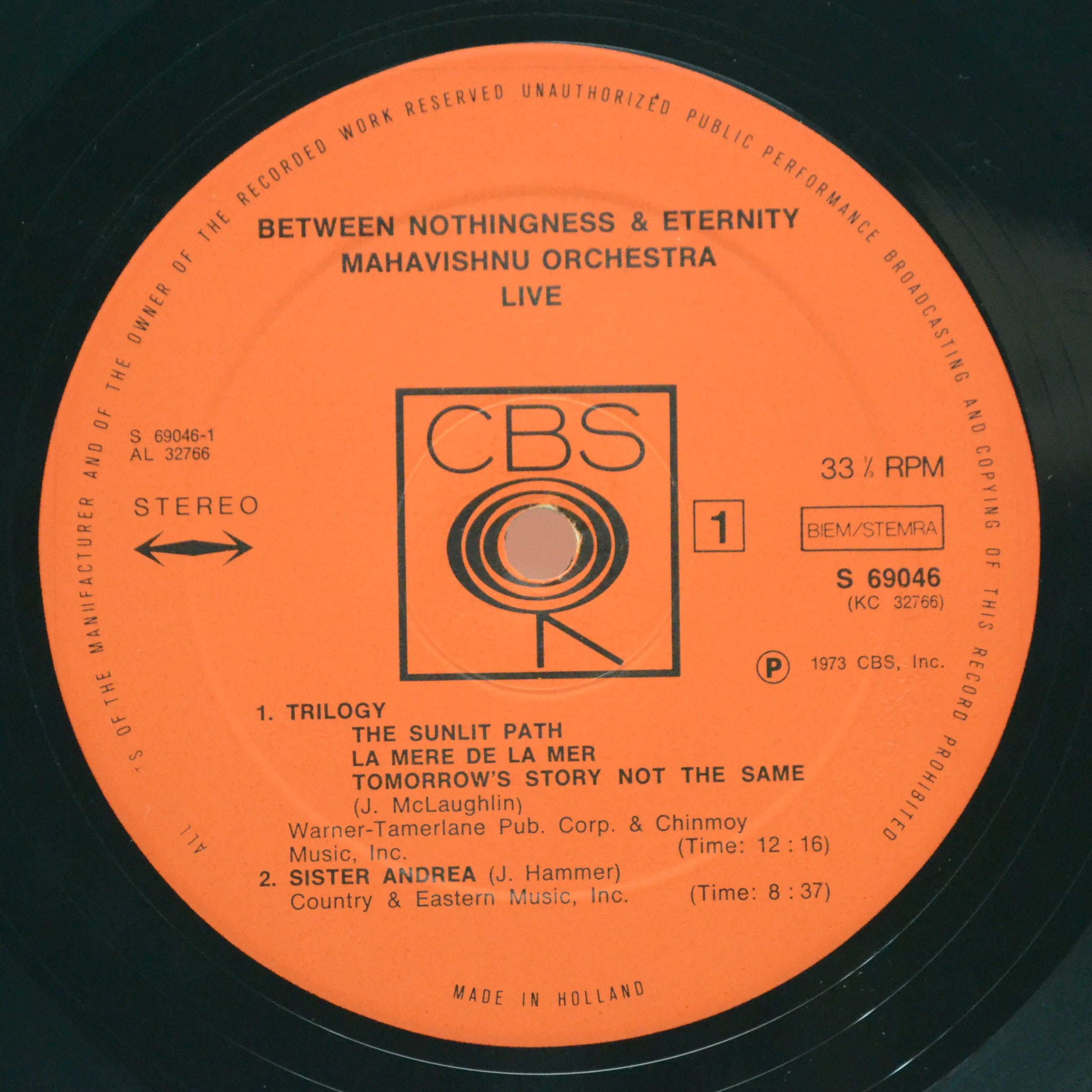 Виниловая пластинка Mahavishnu Orchestra — Between Nothingness & Eternity, 1973