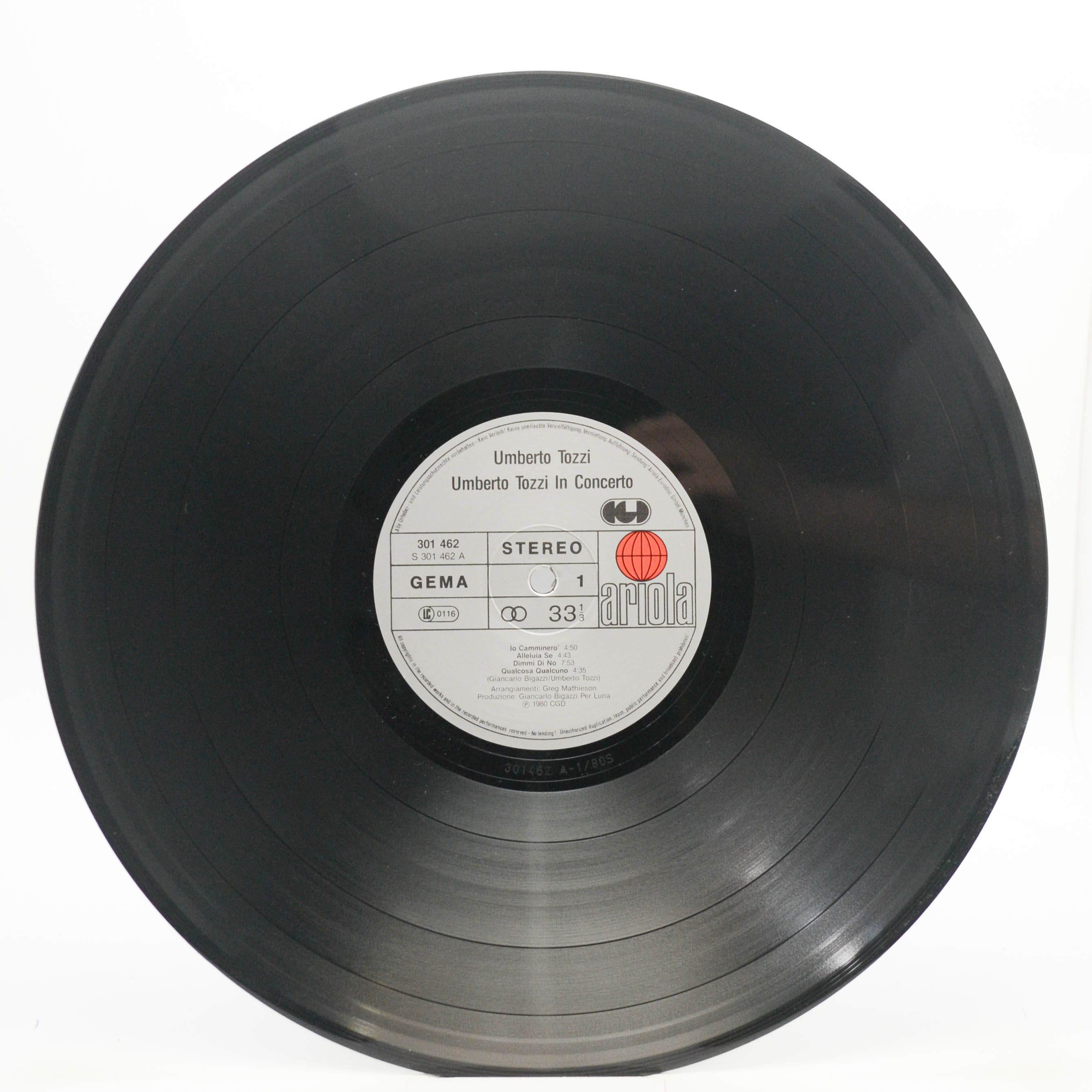 Виниловая пластинка Umberto Tozzi — In Concerto (2LP), 1980