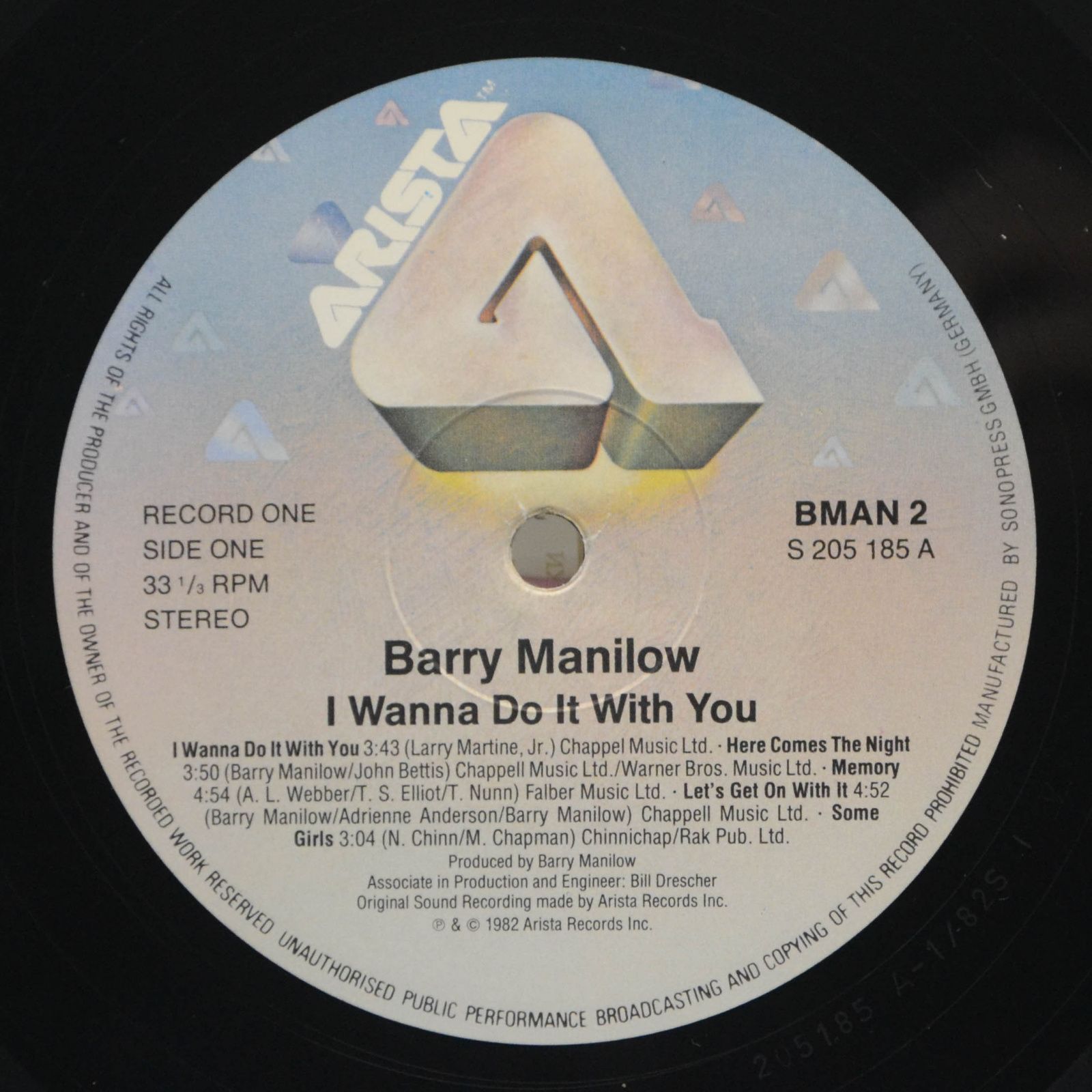 Виниловая пластинка Barry Manilow — I Wanna Do It With You, 1982