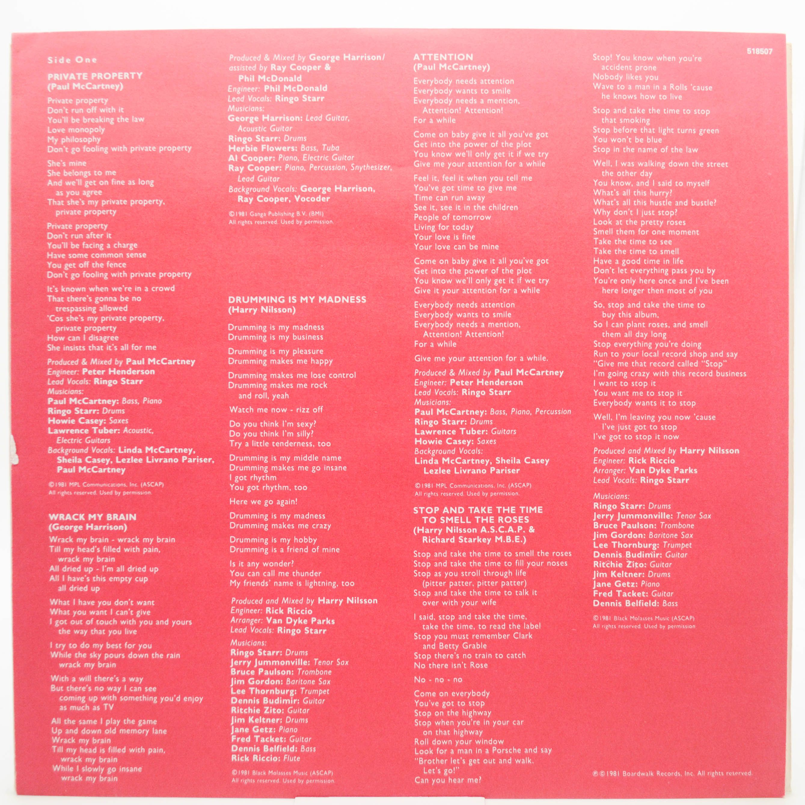 Ringo Starr — Stop And Smell The Roses, 1981