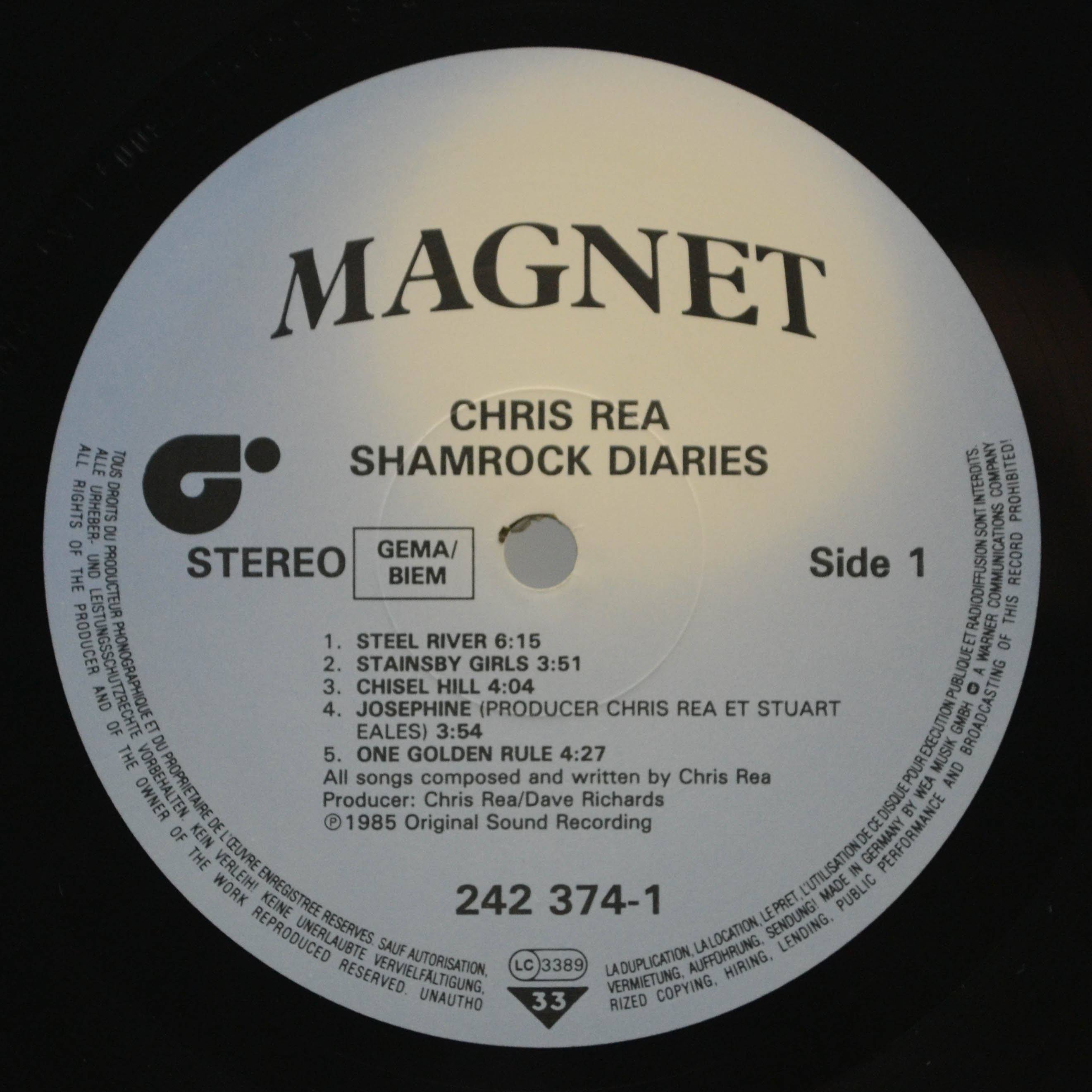 Chris Rea — Shamrock Diaries, 1988