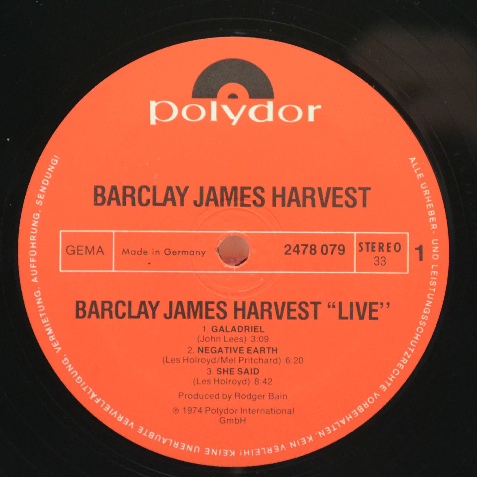 Виниловая пластинка Barclay James Harvest — Live (2LP), 1974
