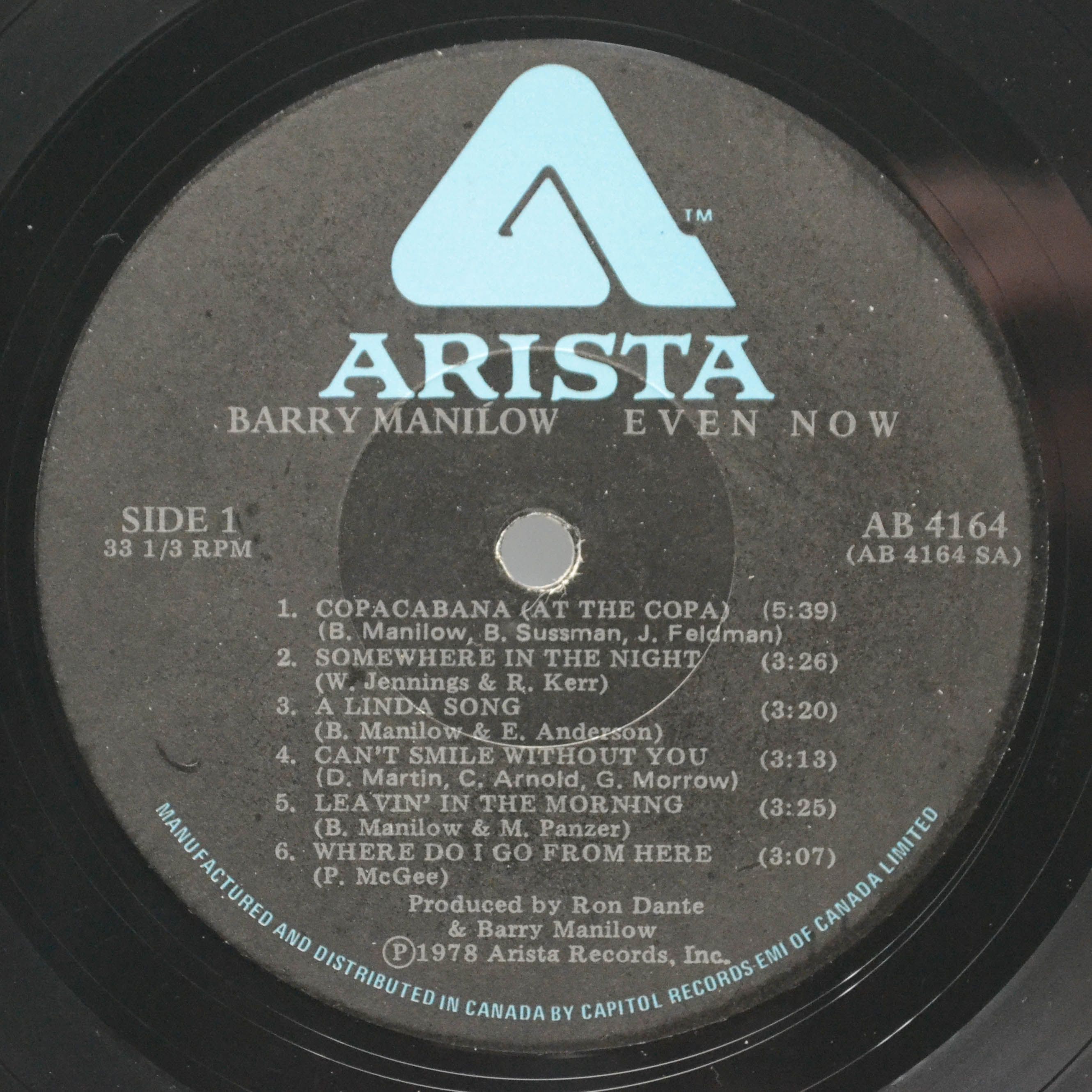 Виниловая пластинка Barry Manilow — Even Now, 1978
