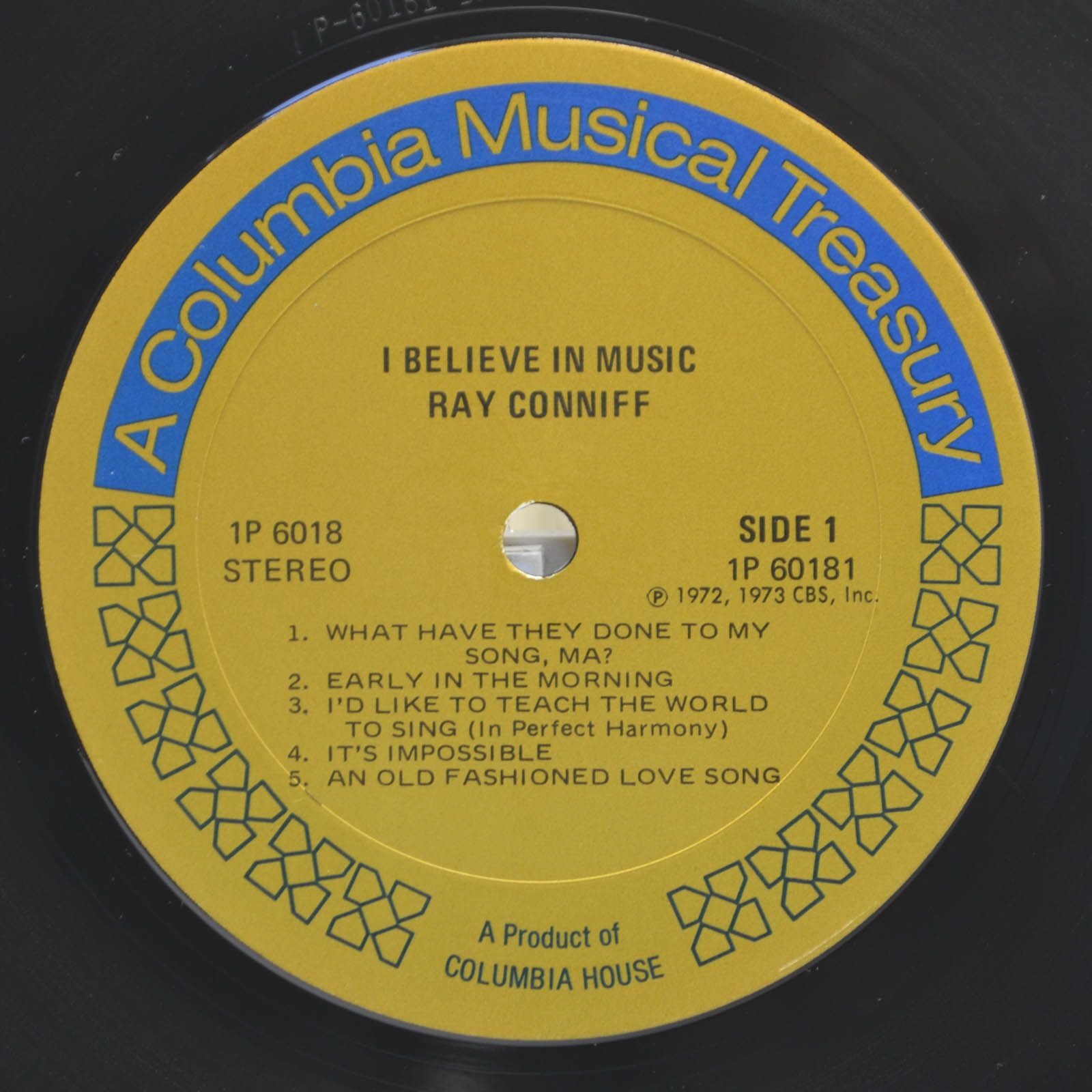 Виниловая пластинка Ray Conniff — I Believe In Music (USA), 1973