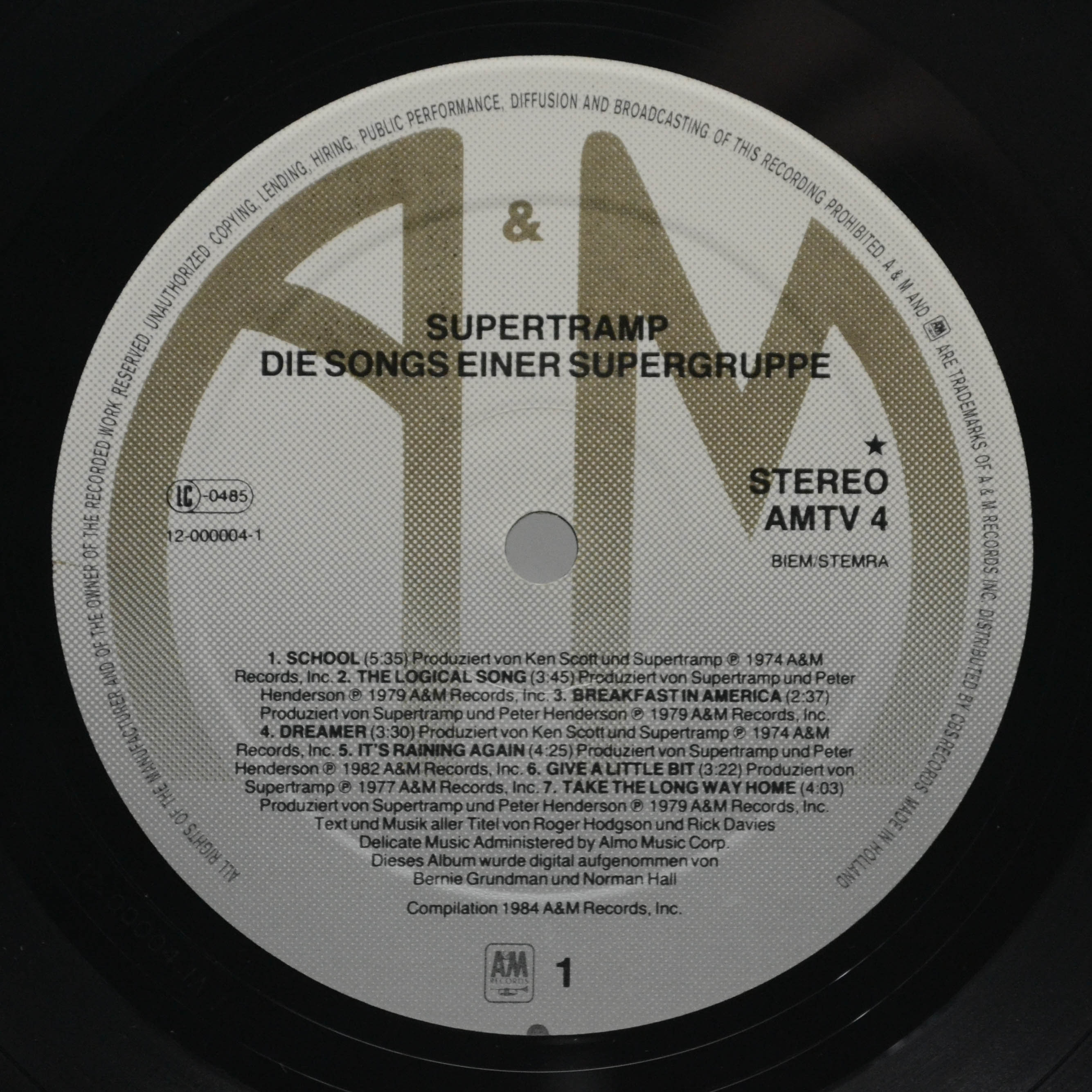 Supertramp — Die Songs Einer Supergruppe, 1984