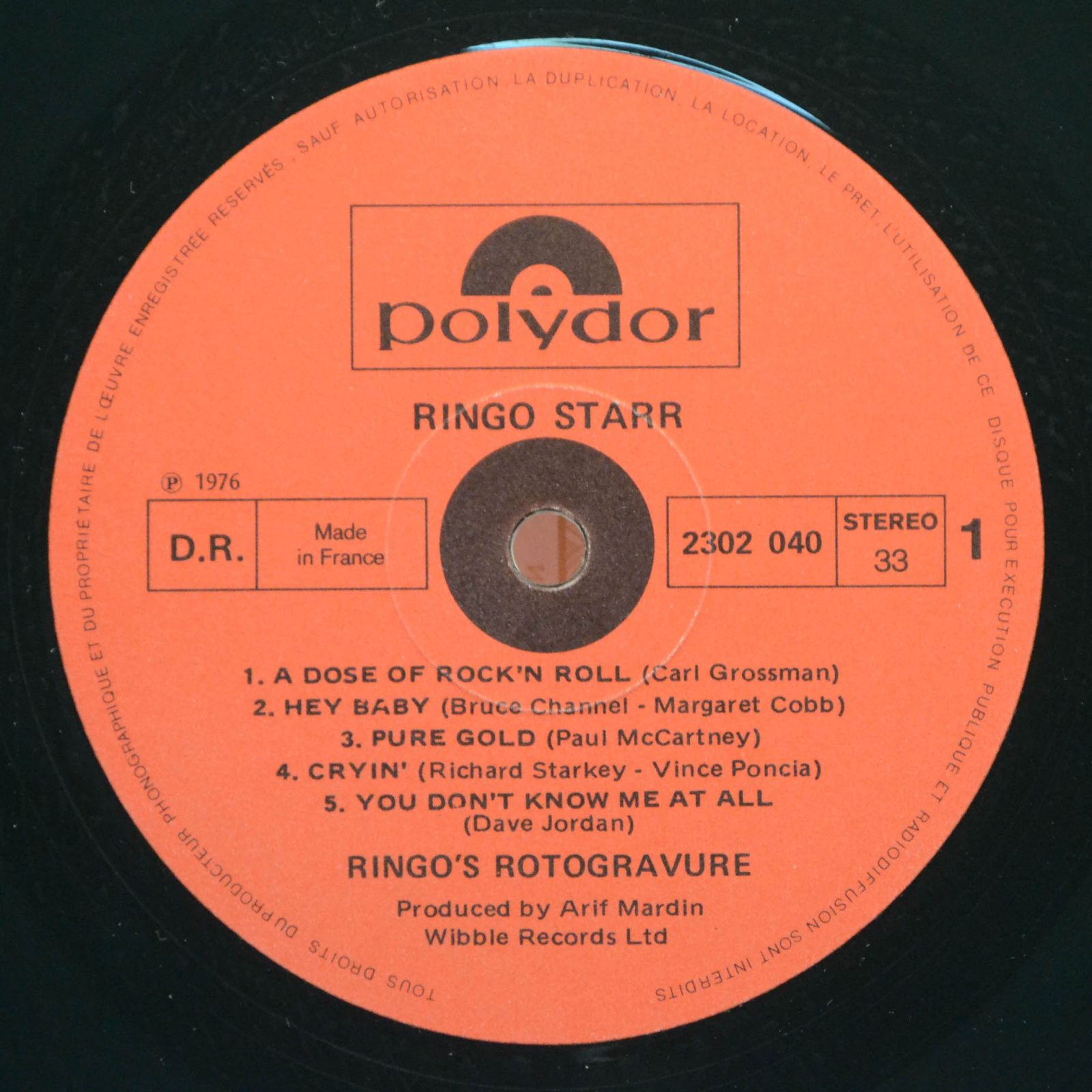 Ringo Starr — Ringo's Rotogravure, 1976