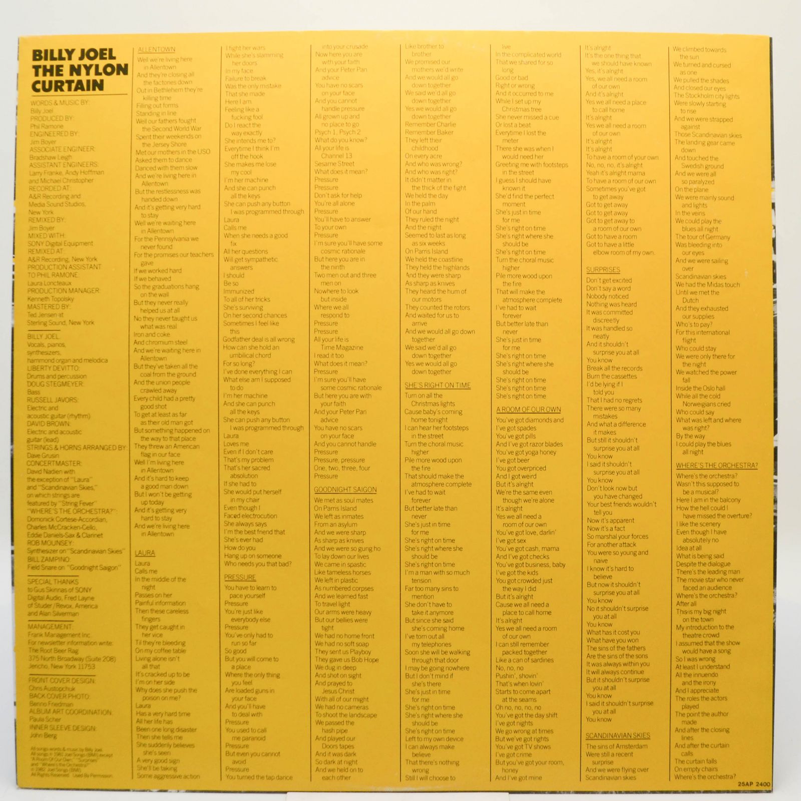 Billy Joel — The Nylon Curtain, 1982