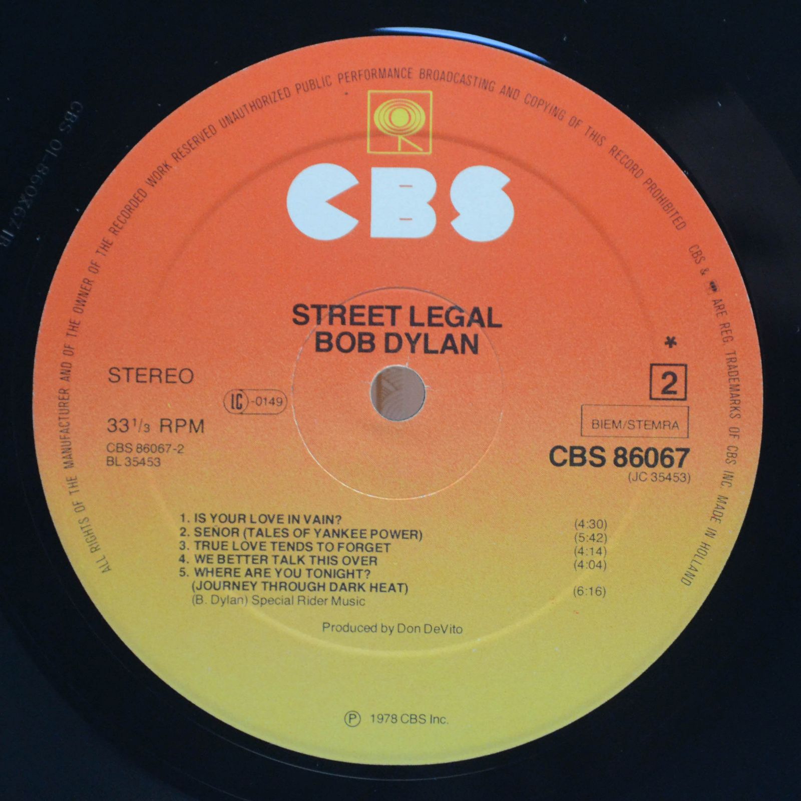 Bob Dylan — Street-Legal, 1978