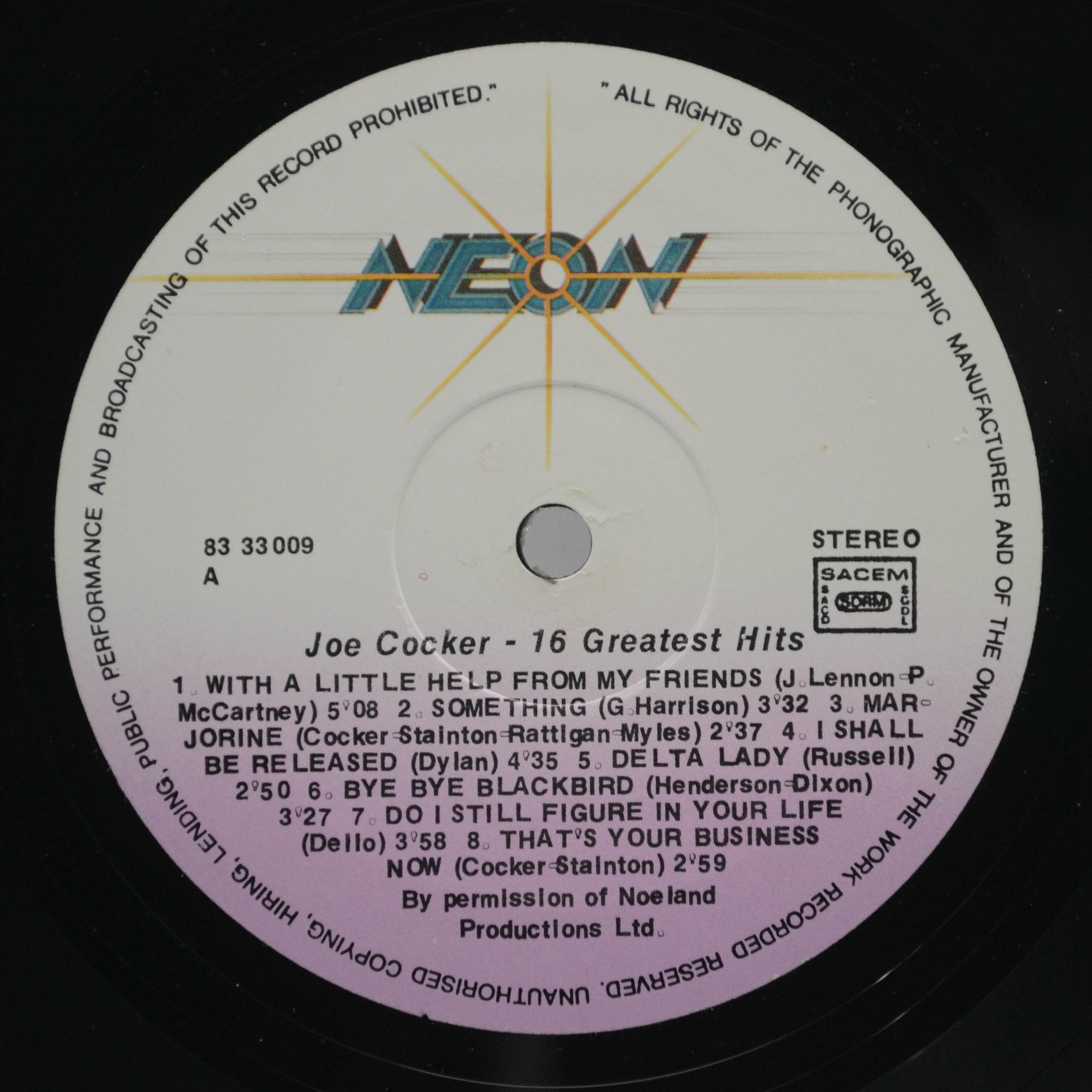 Joe Cocker — 16 Greatest Hits, 1988