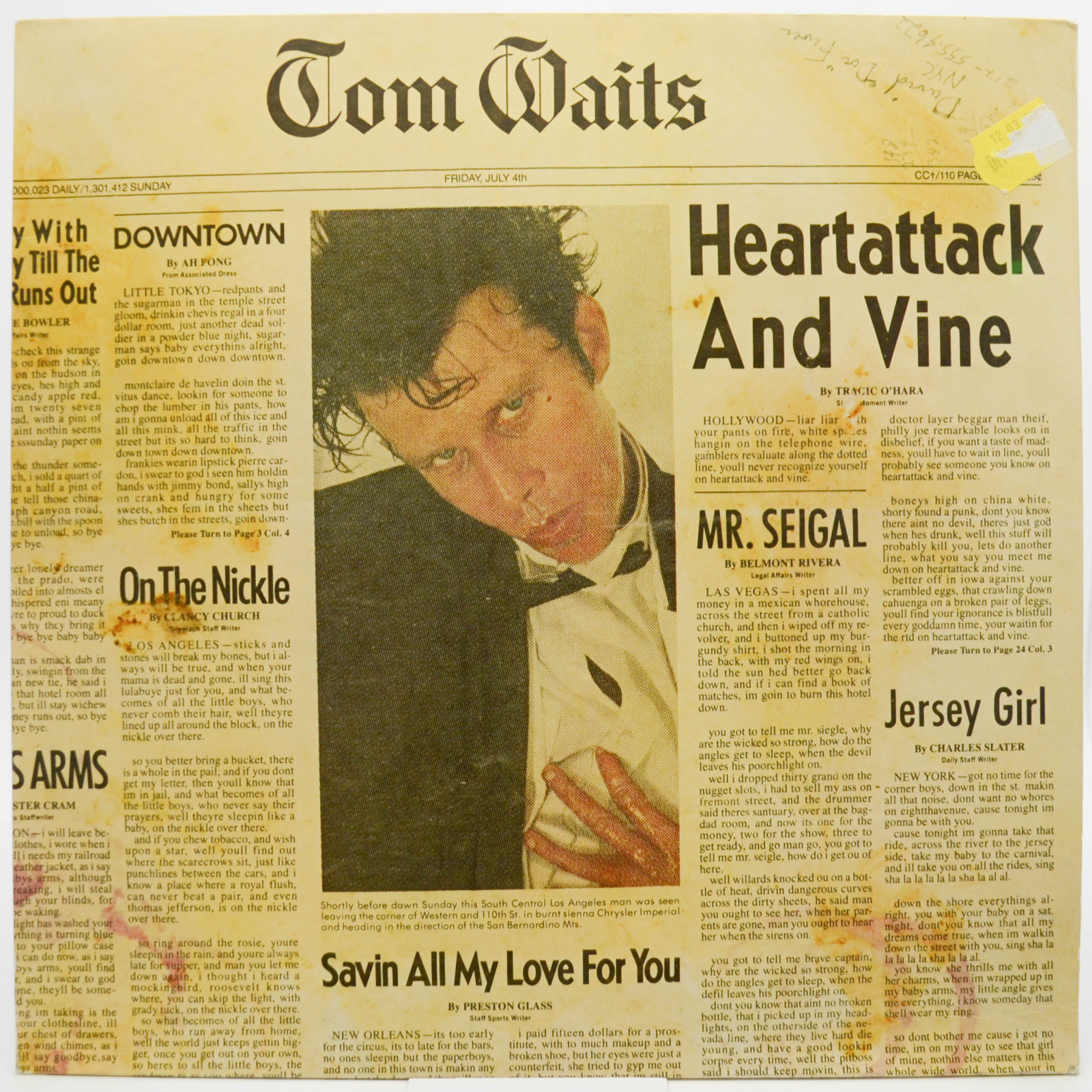 Tom Waits — Heartattack And Vine, 1980