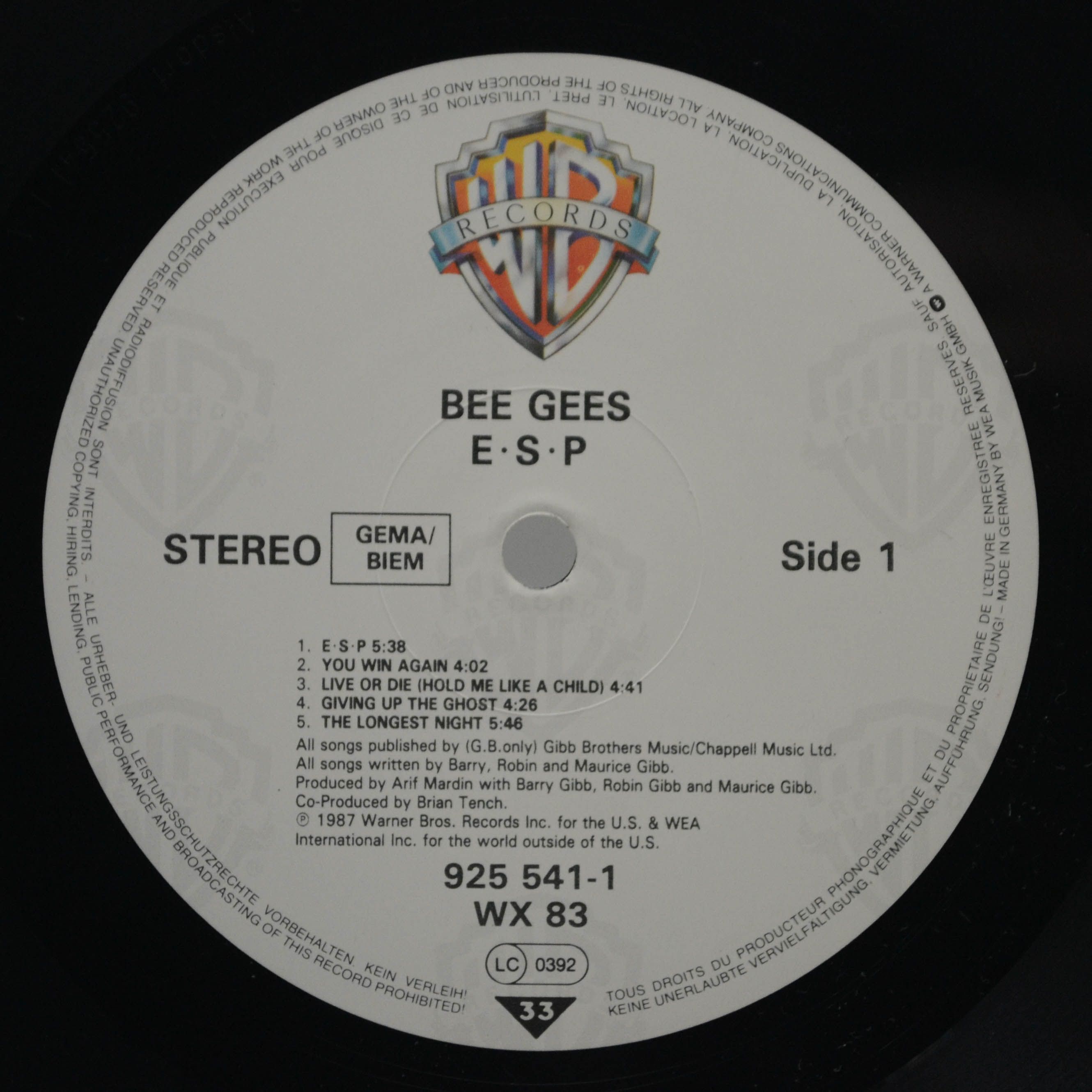 Bee Gees — E∙S∙P, 1987